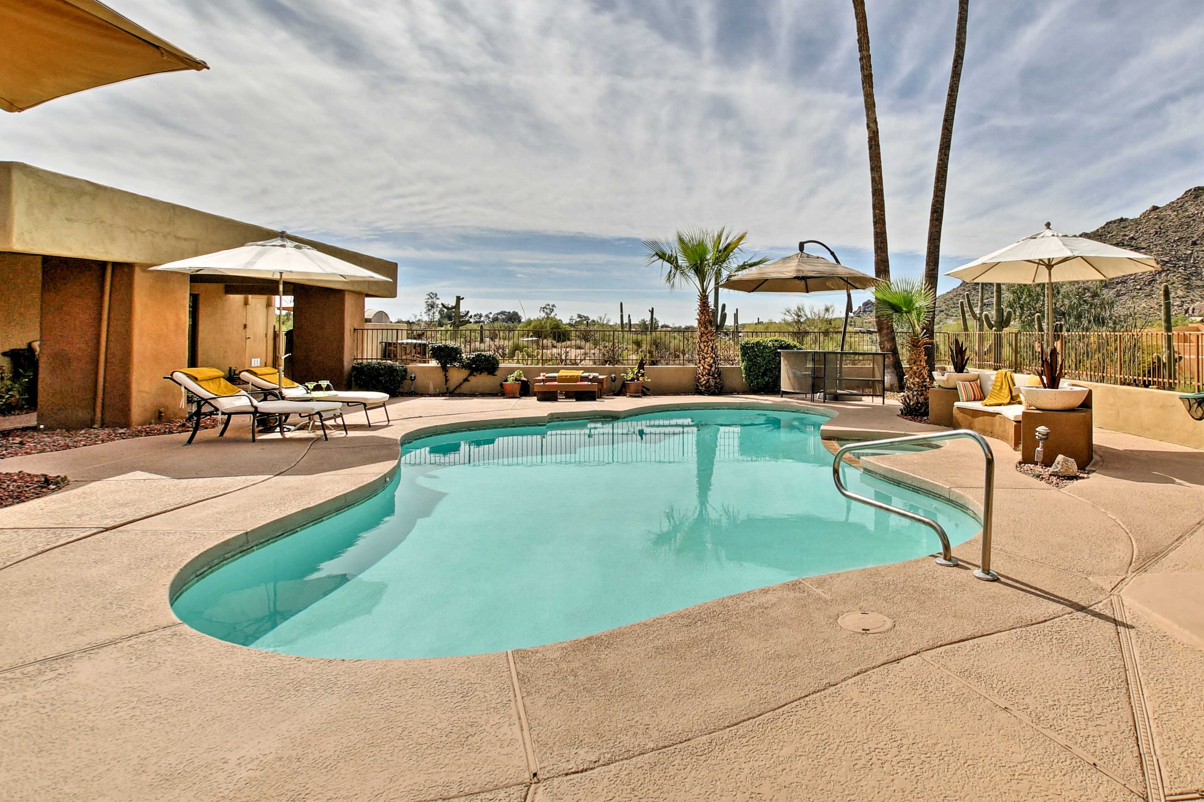 Furnished Patio | Shared Outdoor Pool (November-April)