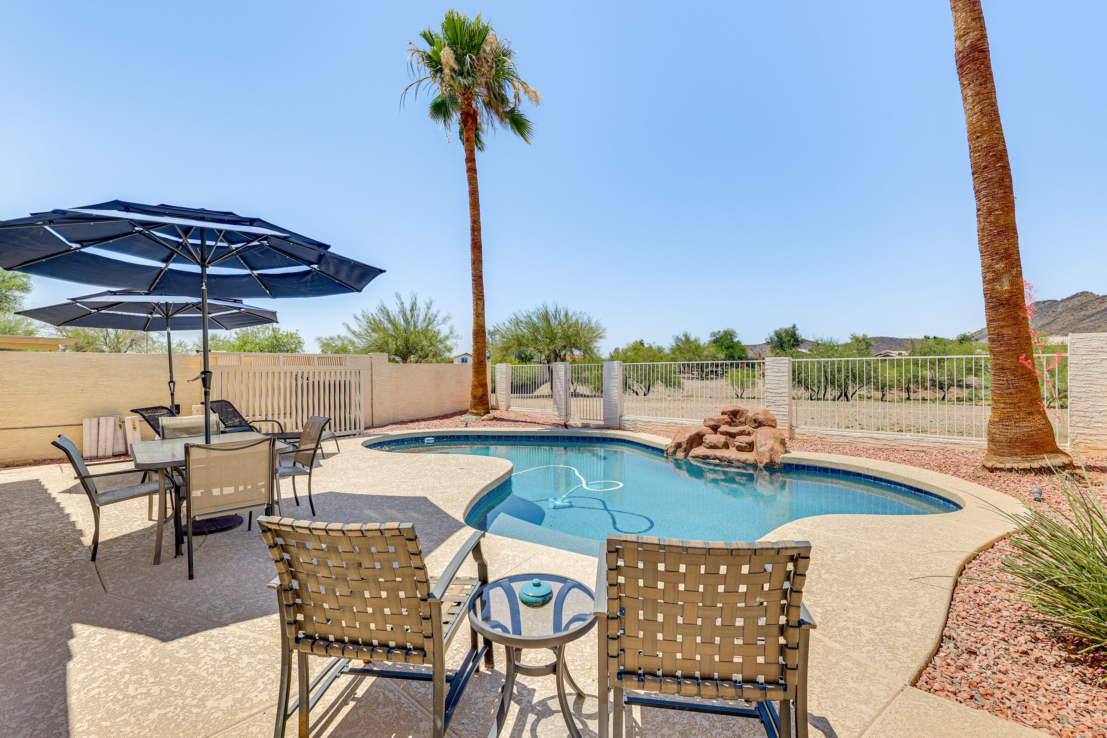Patio | Gas Grill | Mountain Views