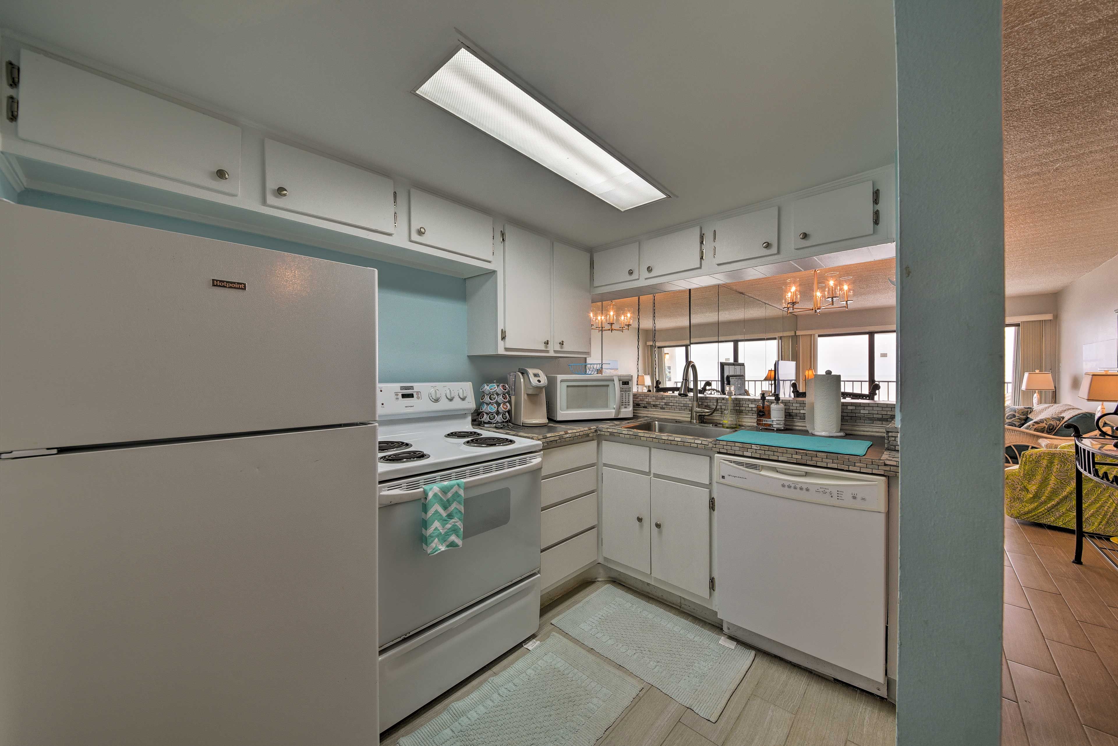 Prepare a hearty homemade breakfast in the fully equipped kitchen.