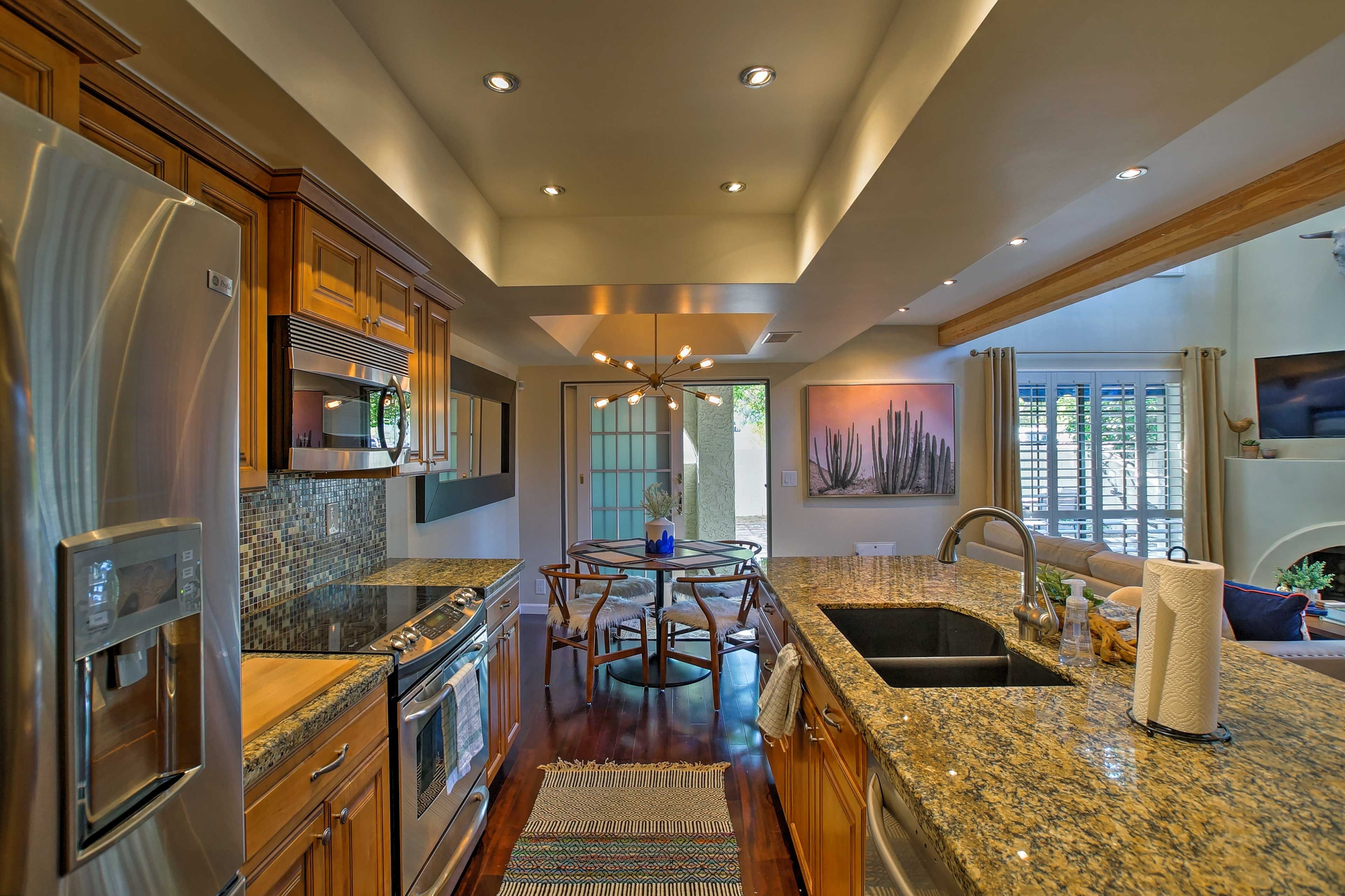 Whip up gourmet recipes throughout your stay.