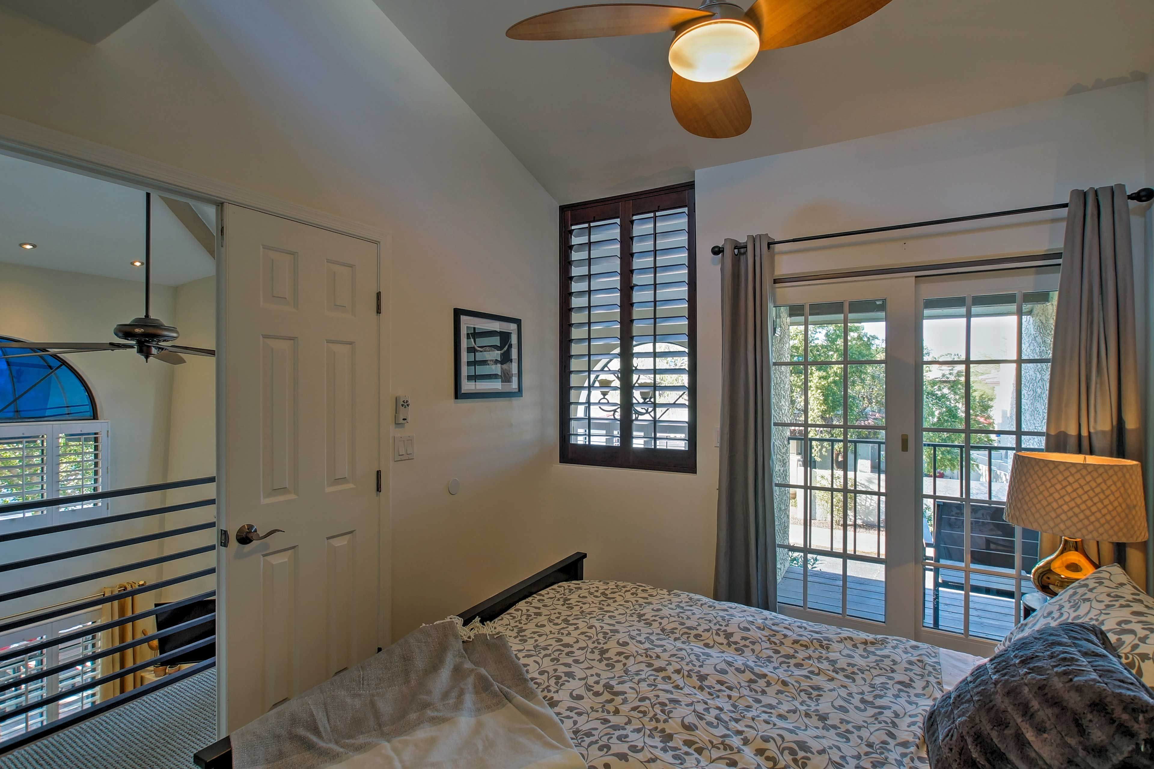 Both bedrooms offer private balconies for evenings under the stars.