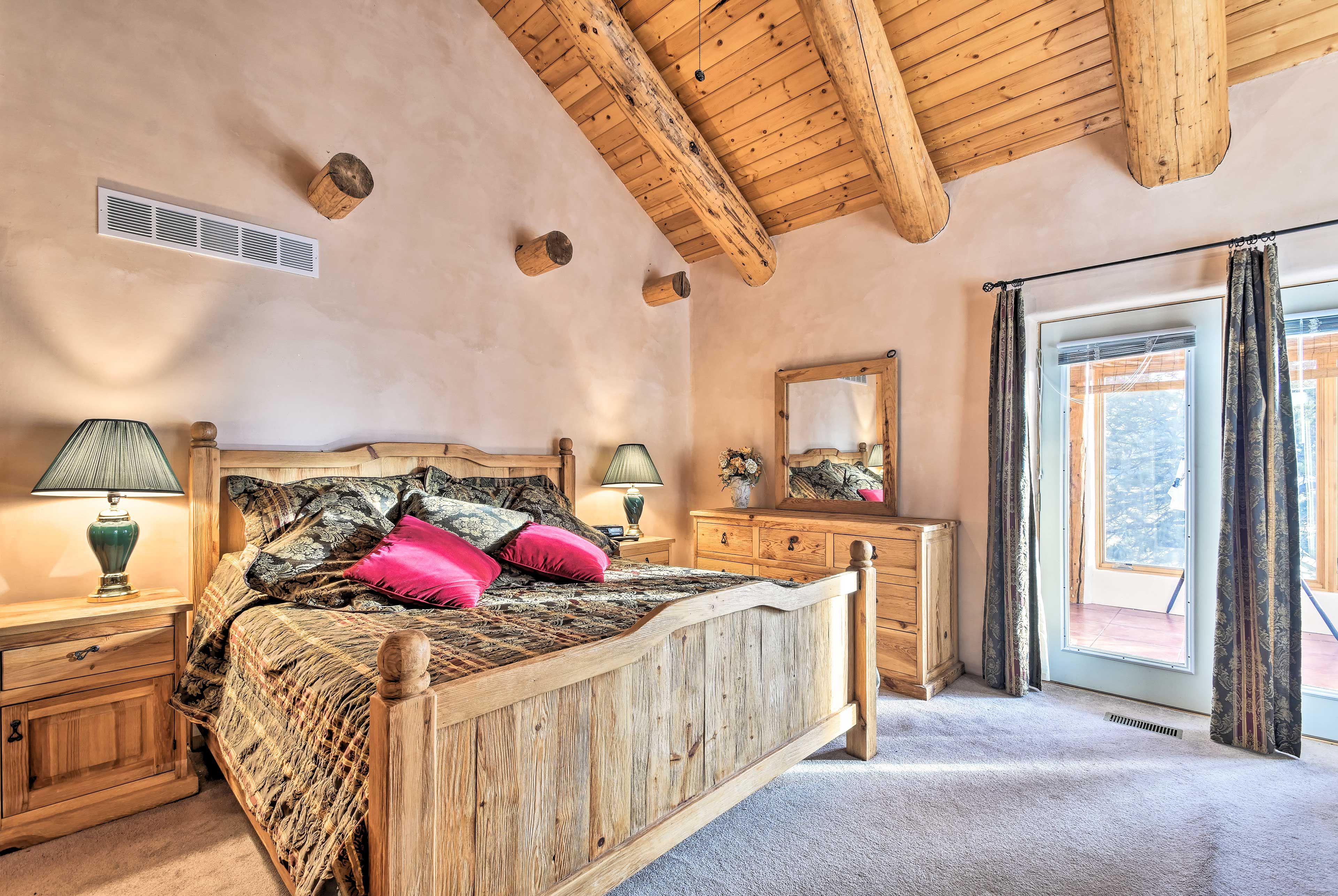 This king suite is sure to deliver a comfortable night's sleep.