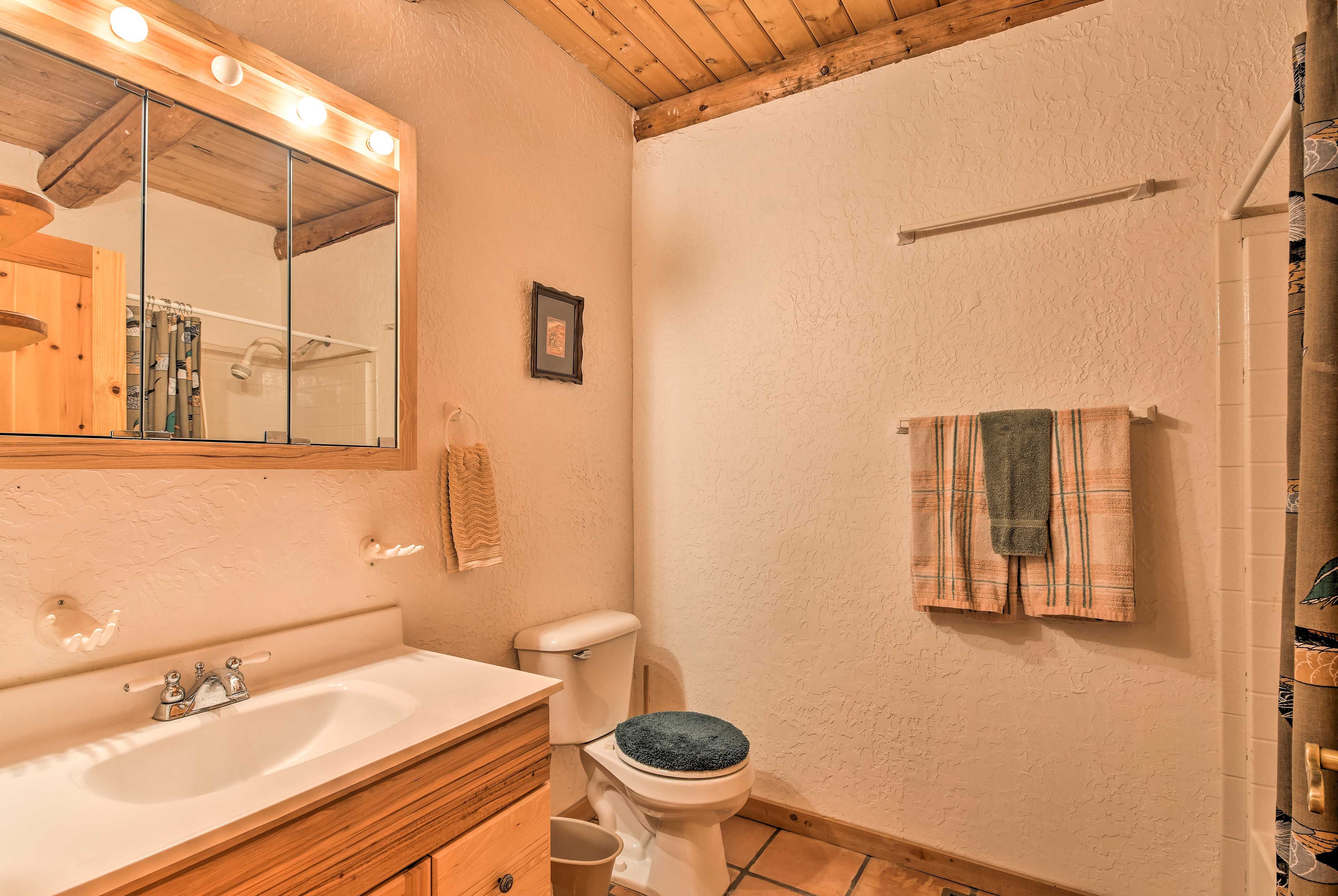 A third full bathroom provides additional space to freshen up.