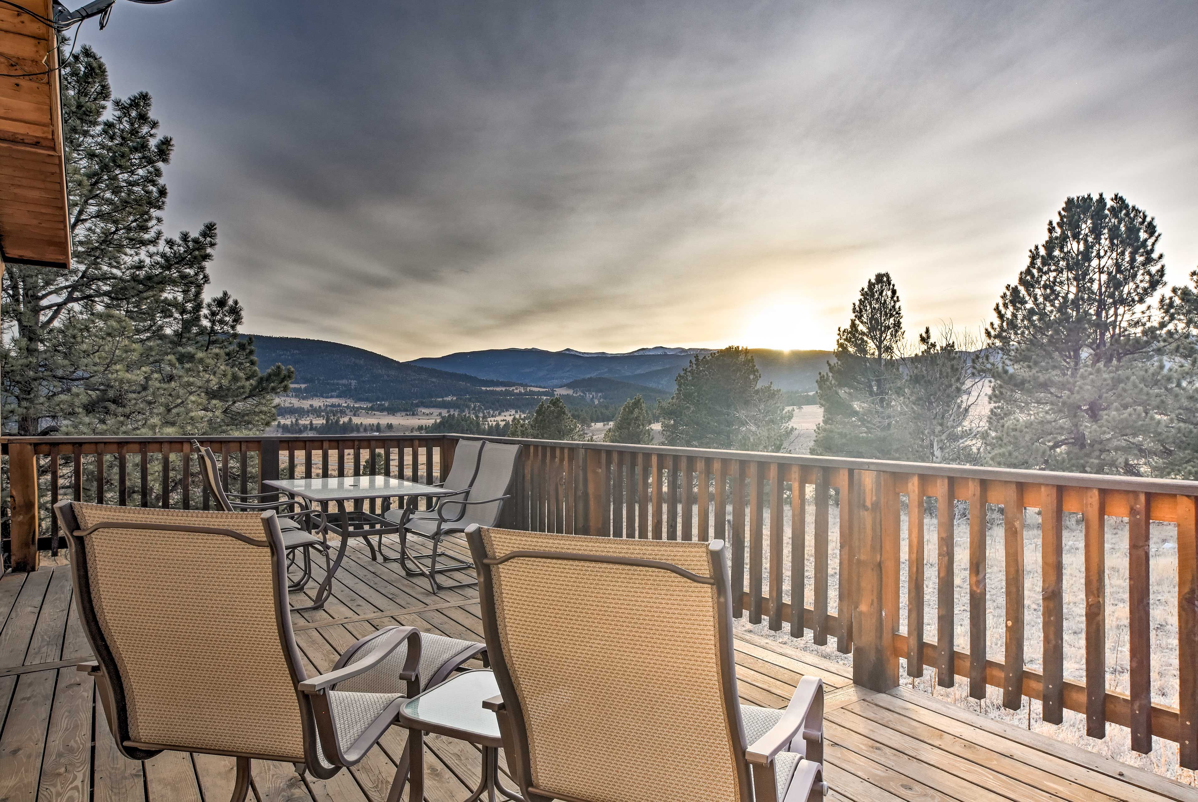 Sip your morning coffee out on this beautiful viewing deck.