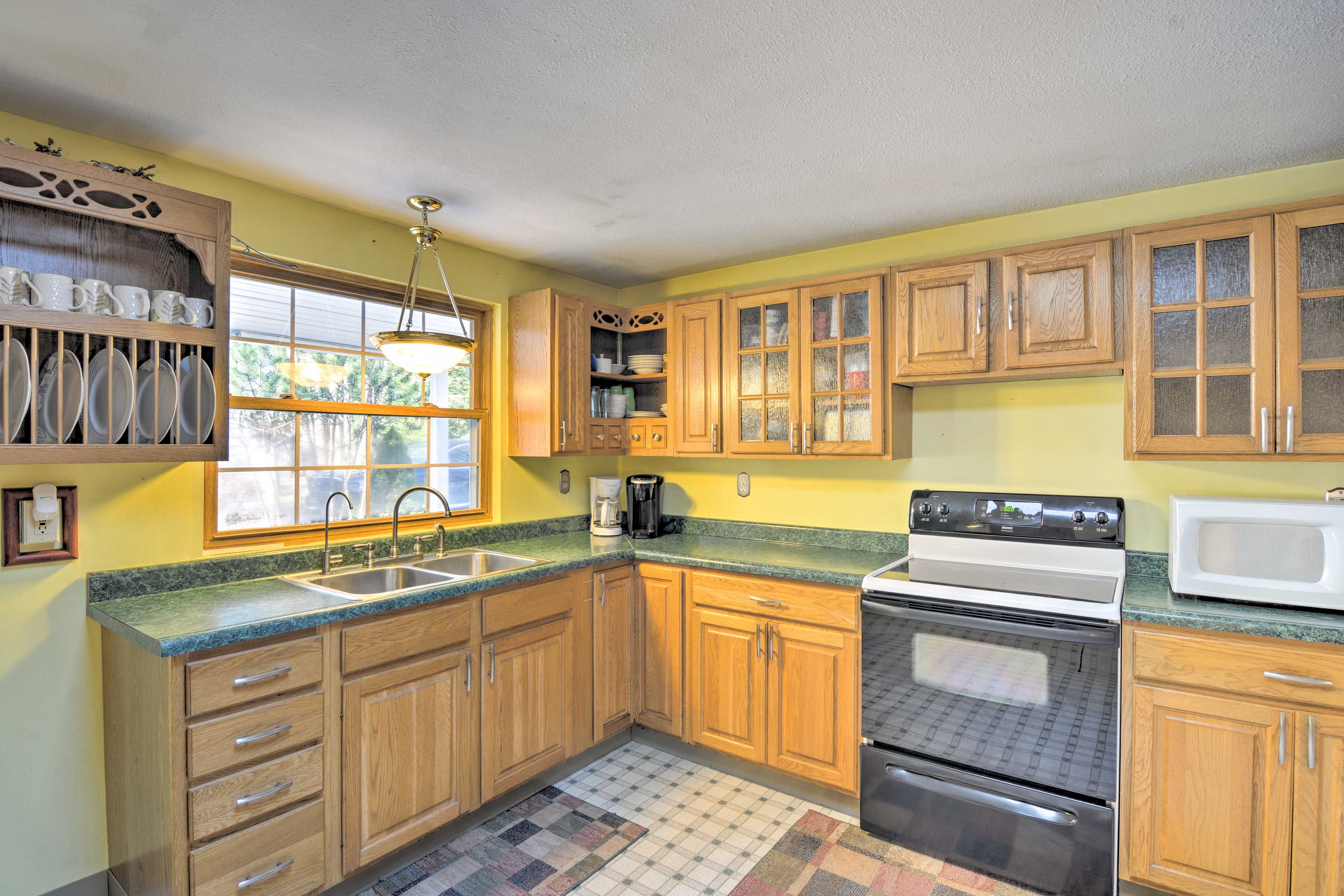 Ample counter space makes meal prep a breeze.