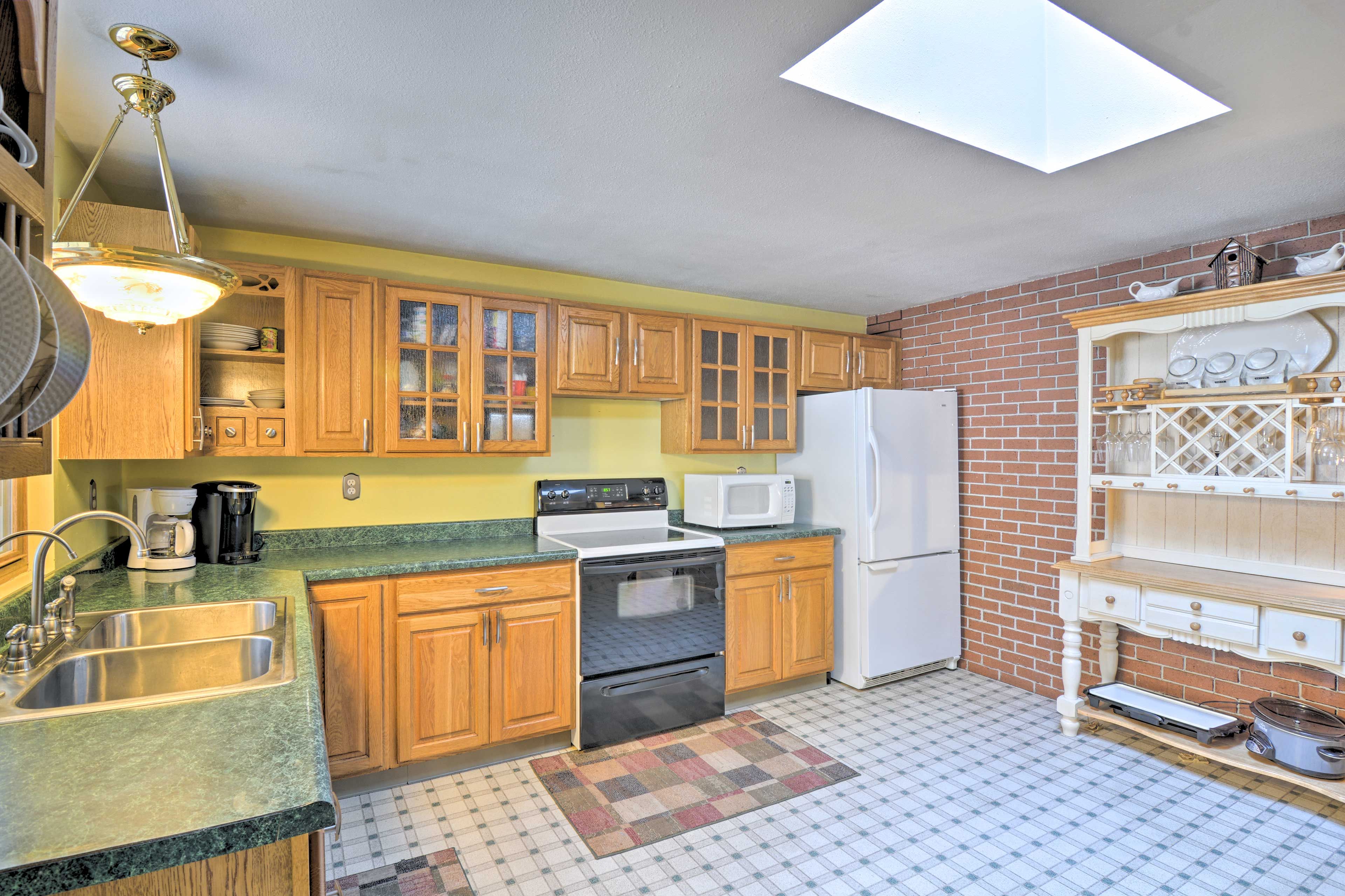 The full kitchen has everything you'll need.