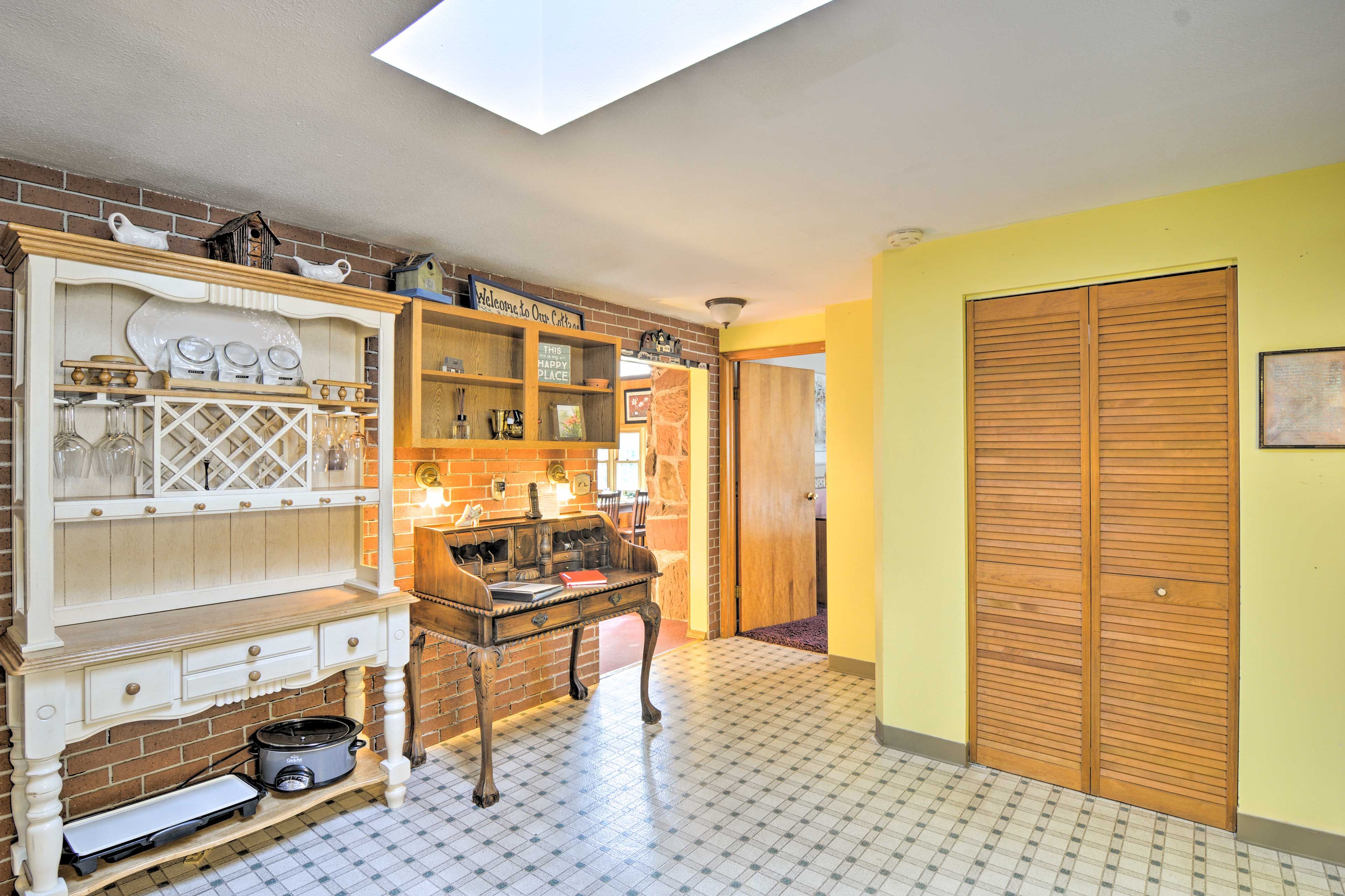 Antique touches will make your feel at home.