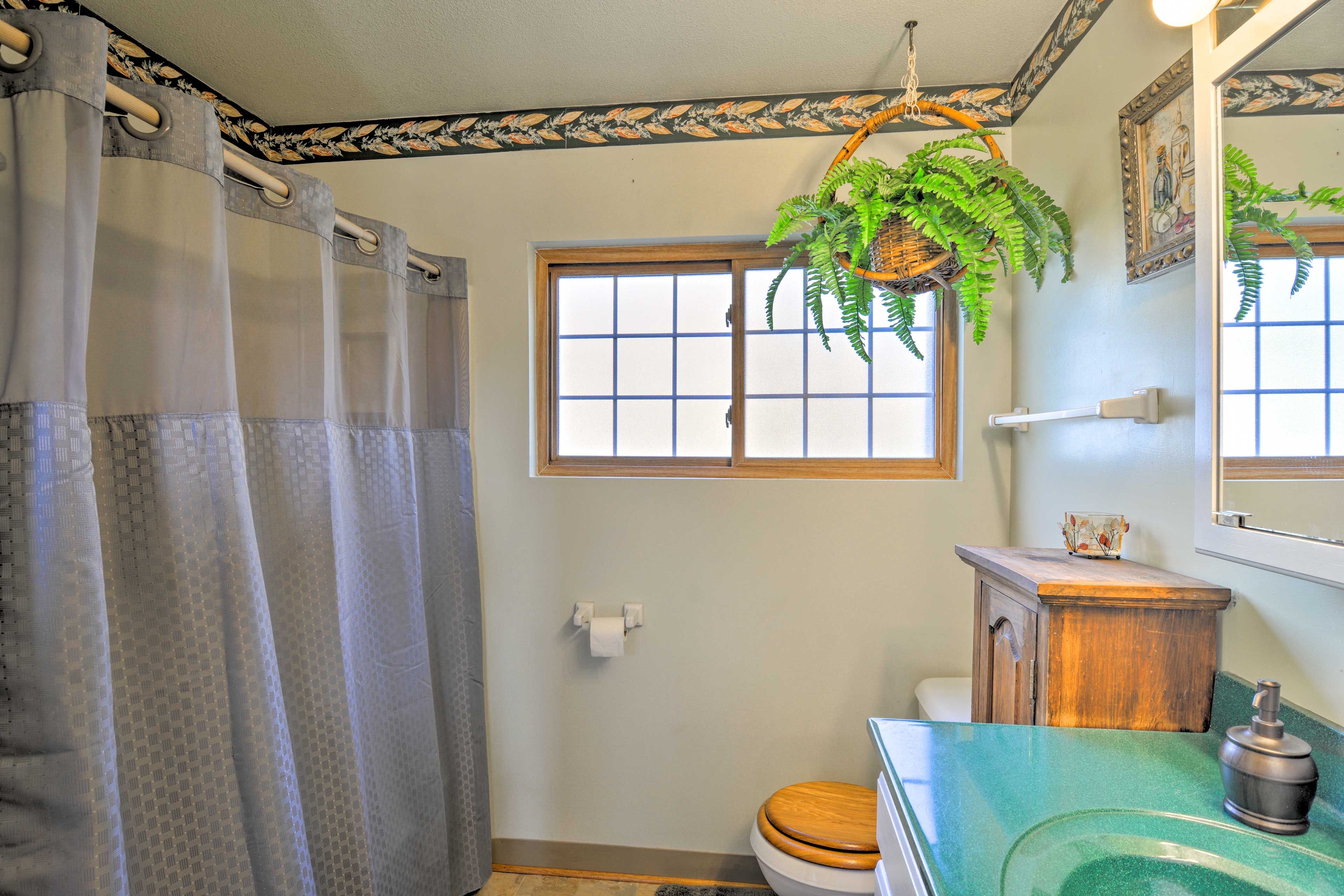 Rinse off with a shower or relax with a bath.