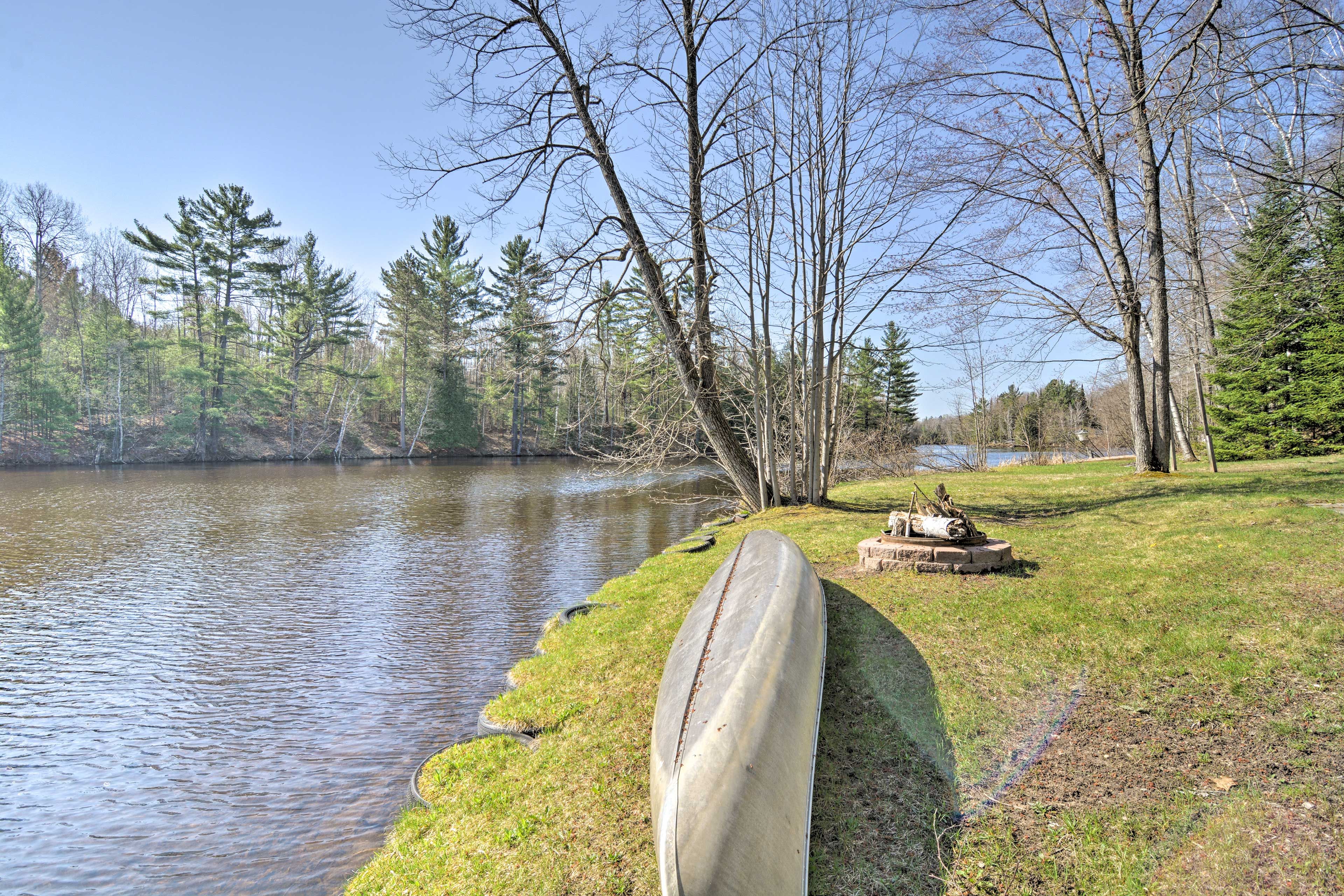 Head down to the water and enjoy a nice canoe ride!