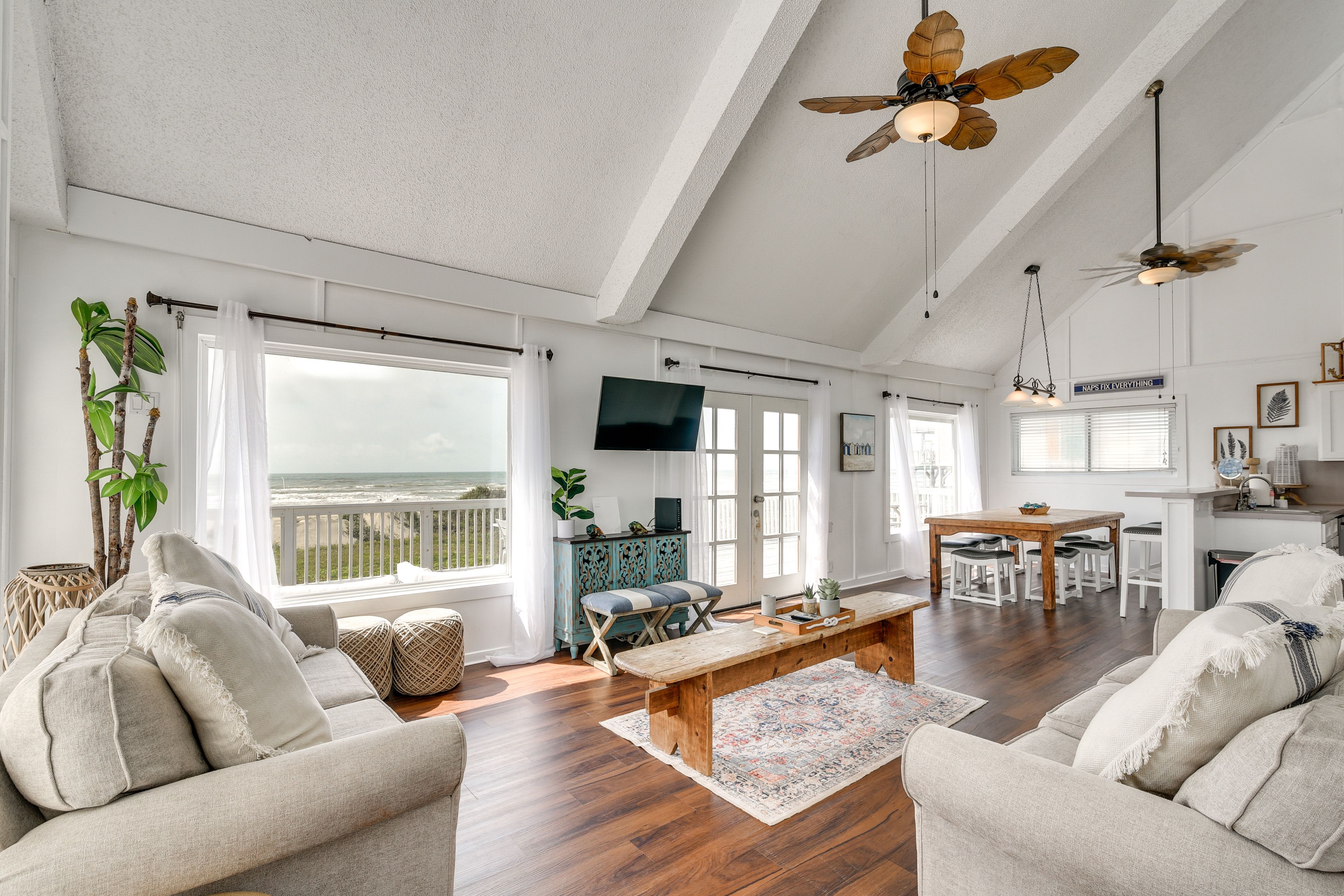 Galveston Vacation Rental | 3BR | 2BR | Stairs Required | 1,300 Sq Ft