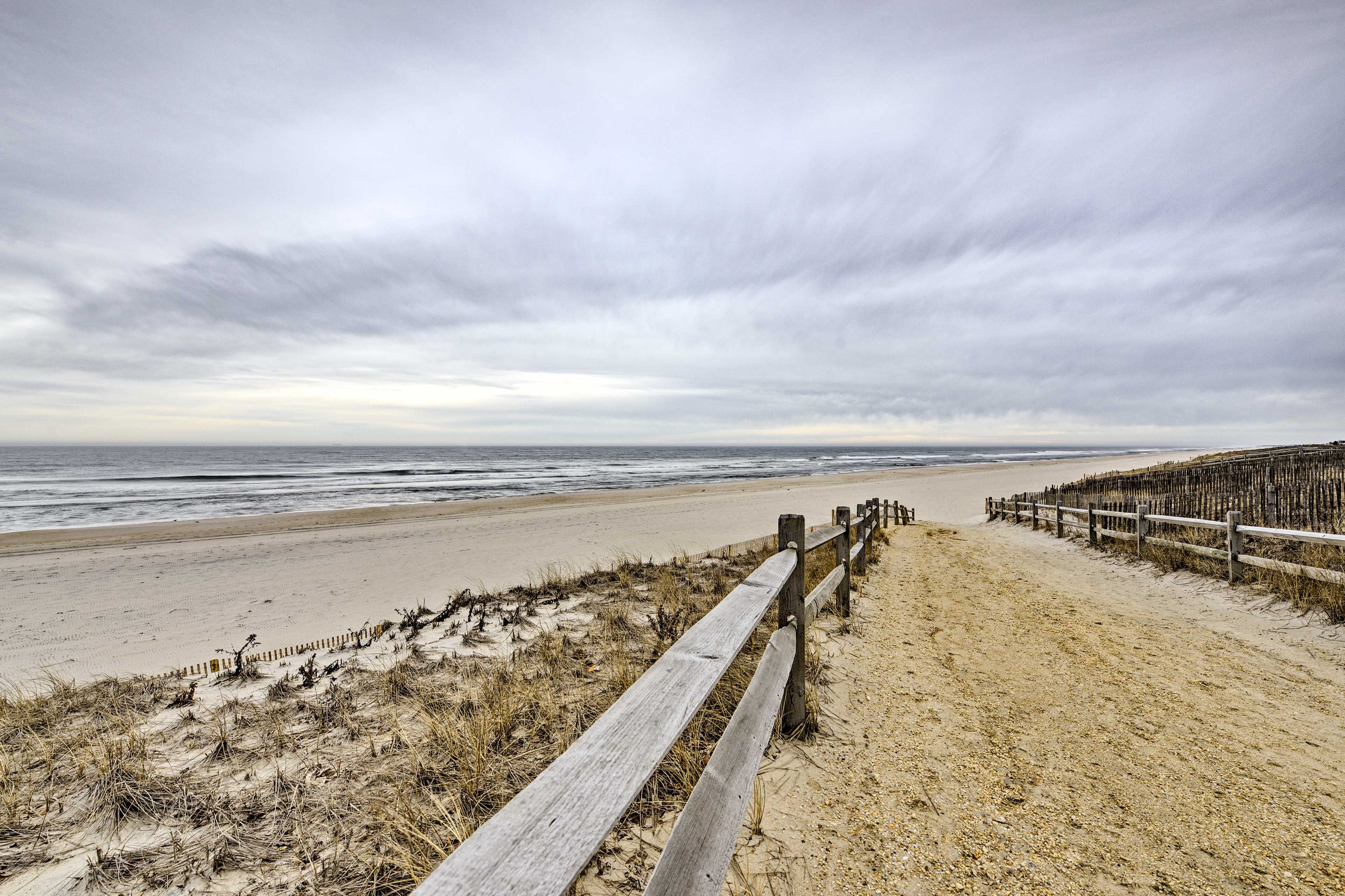 Enjoy nearly instant access to the wide beaches of Long Beach Island!