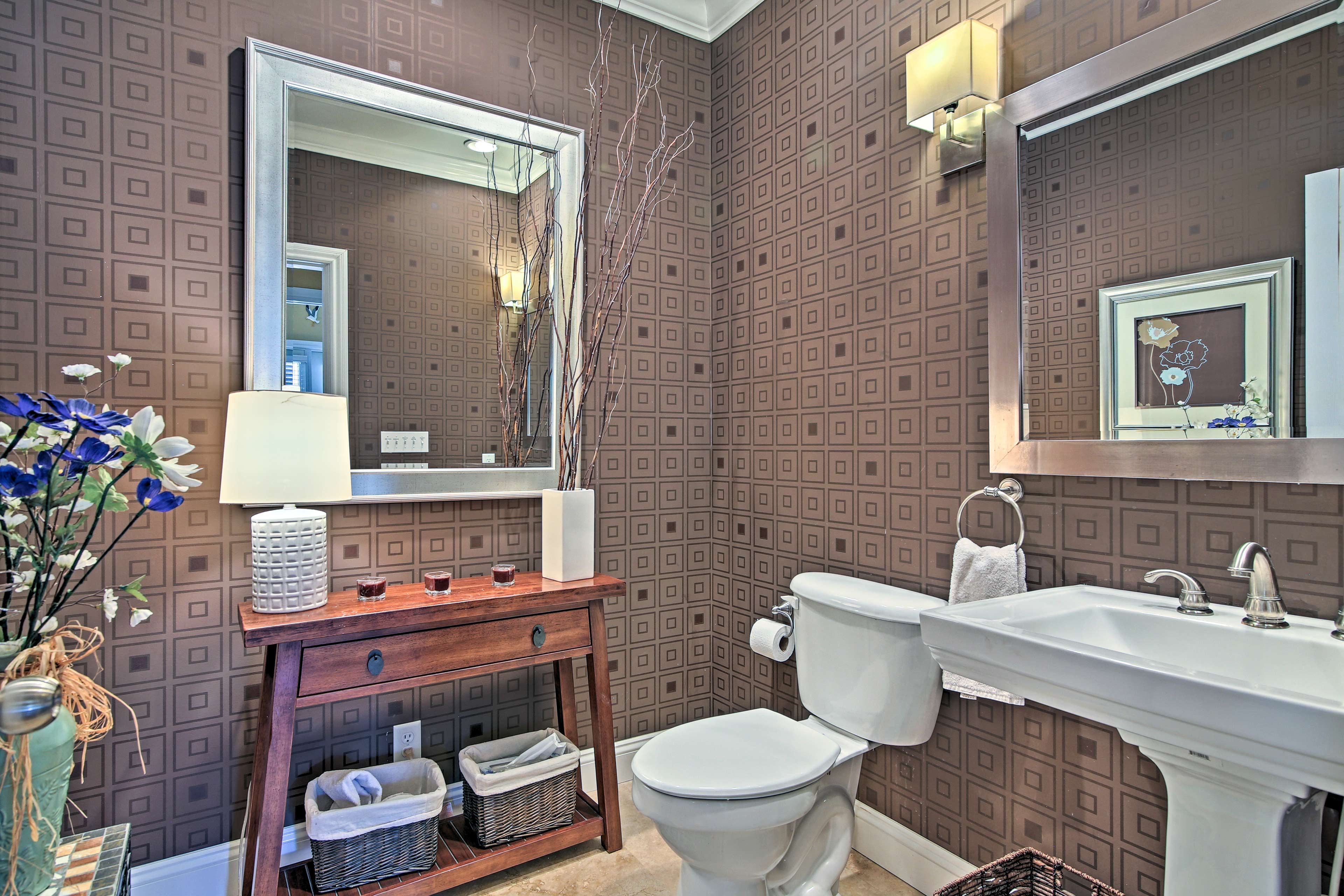 Have a quick rinse in the half bath.