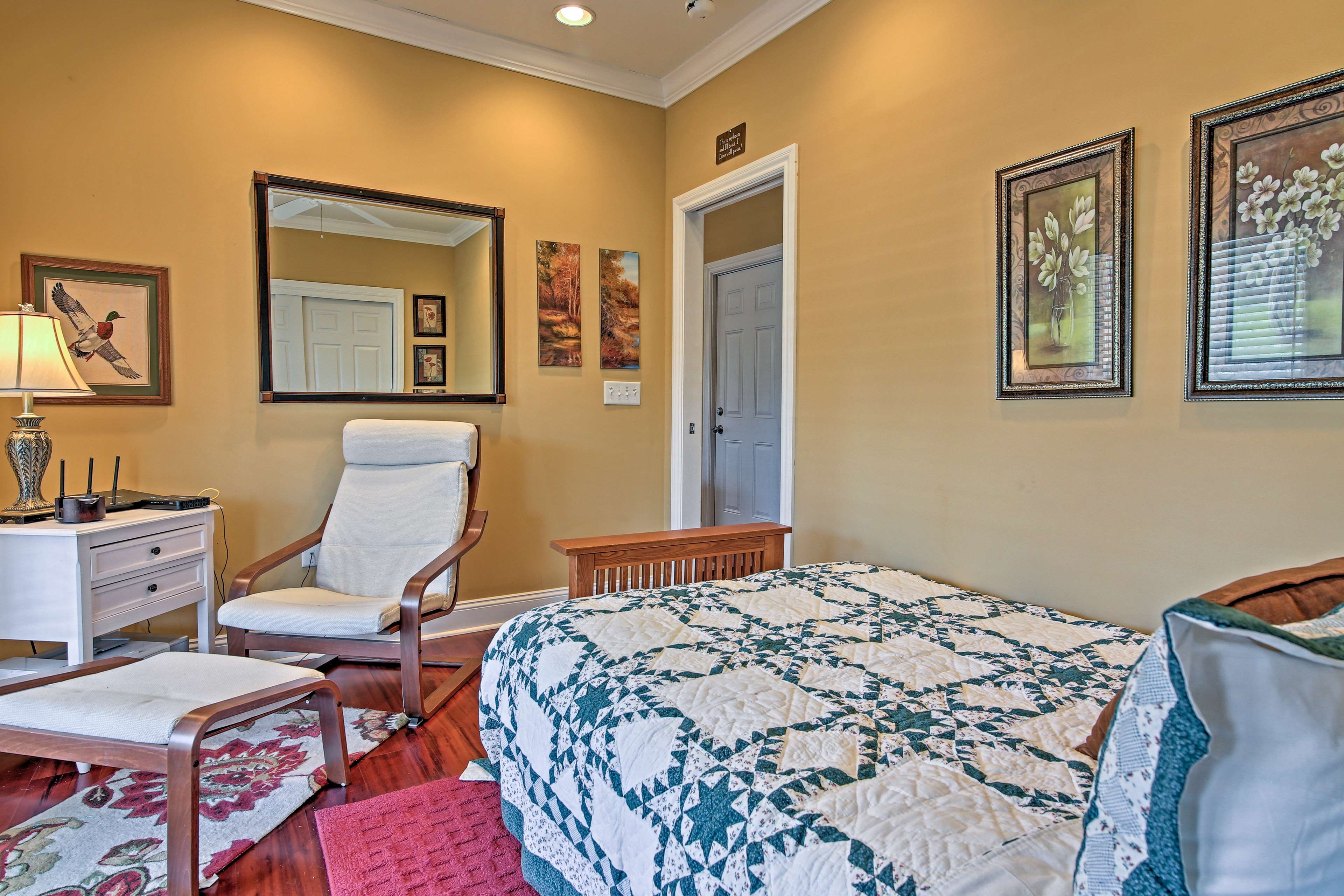This bedroom includes a full bed.
