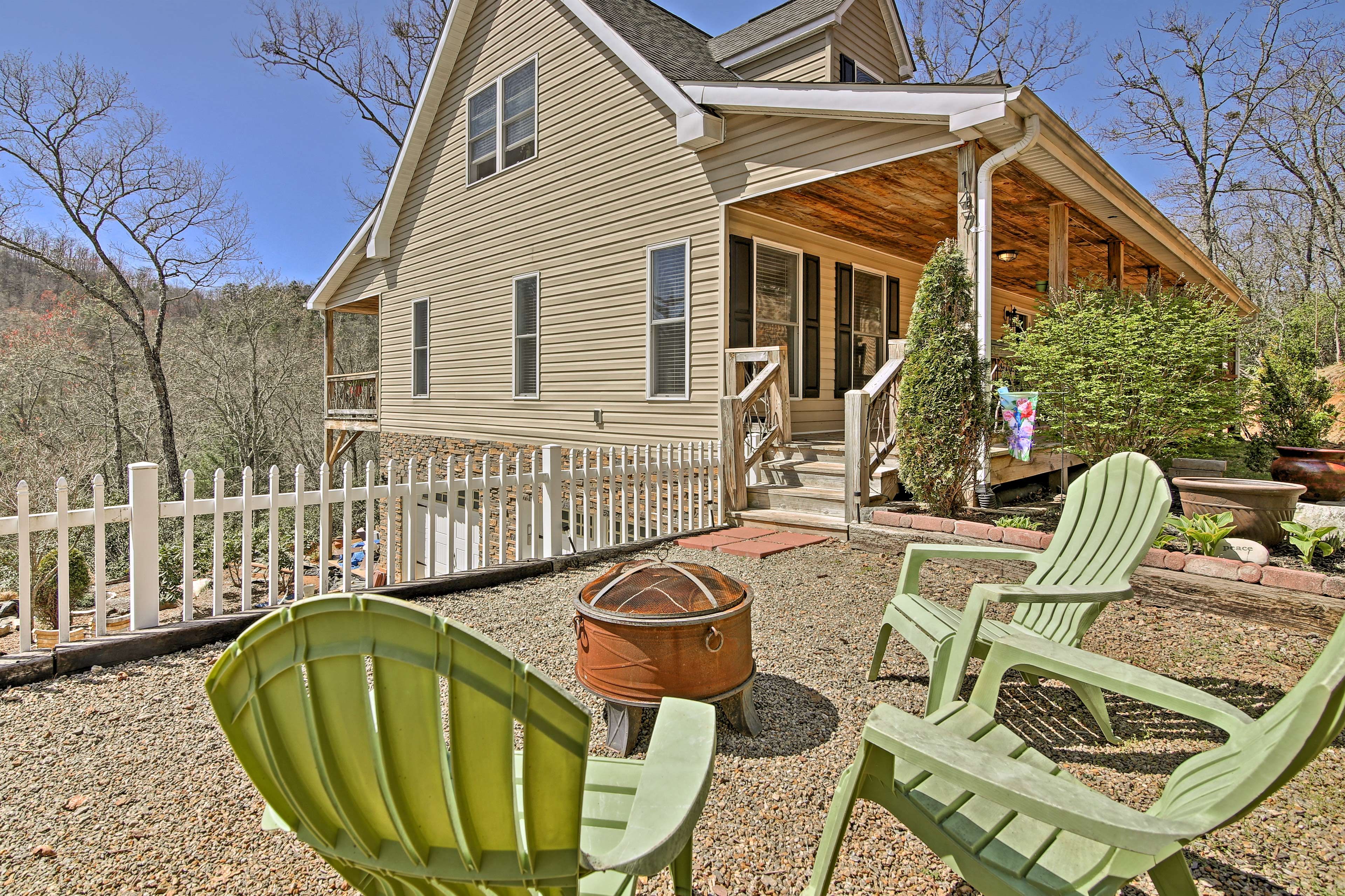 Finish nights telling stories by the fire pit.