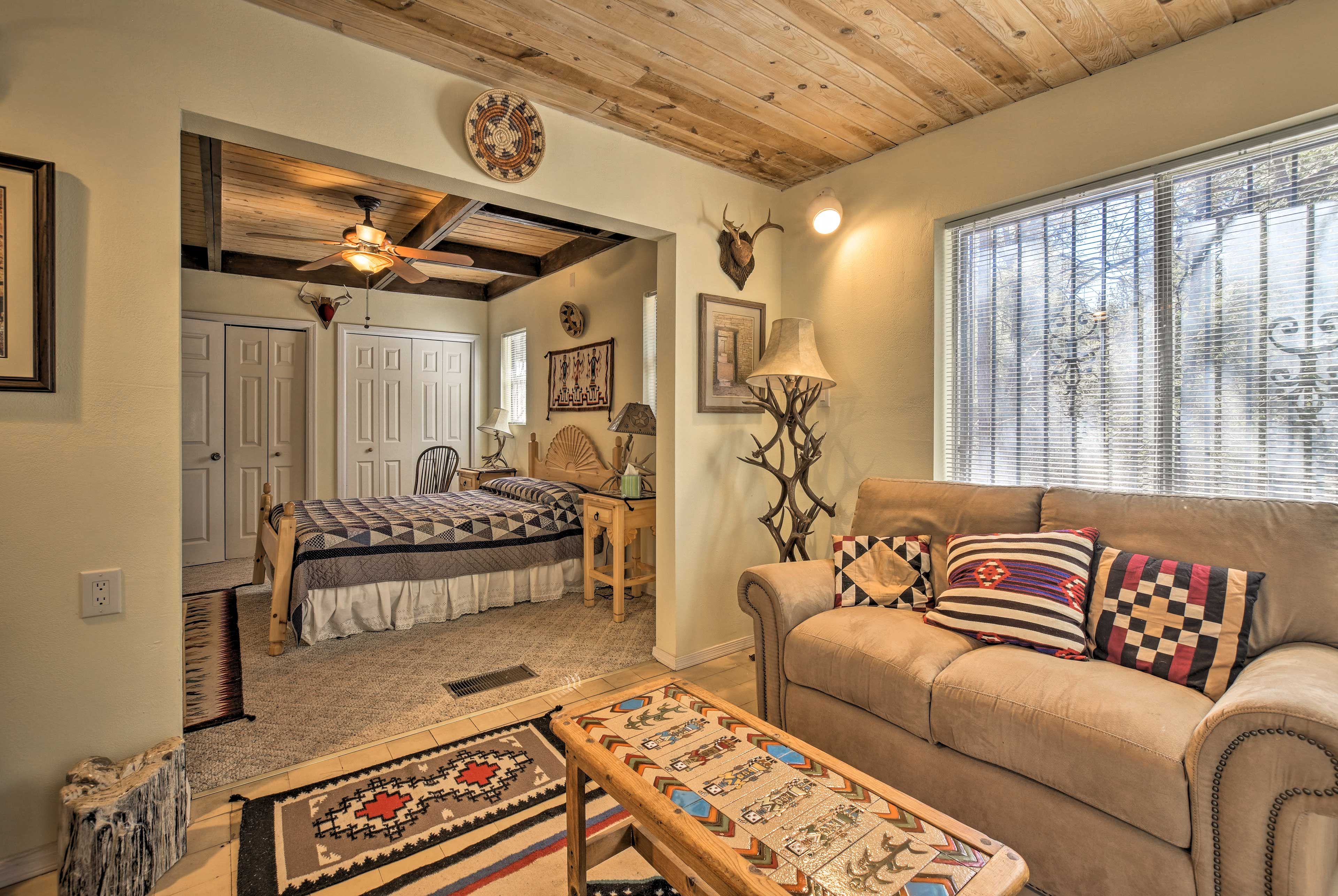 You'll be just steps from your bed as you lounge on the couch.
