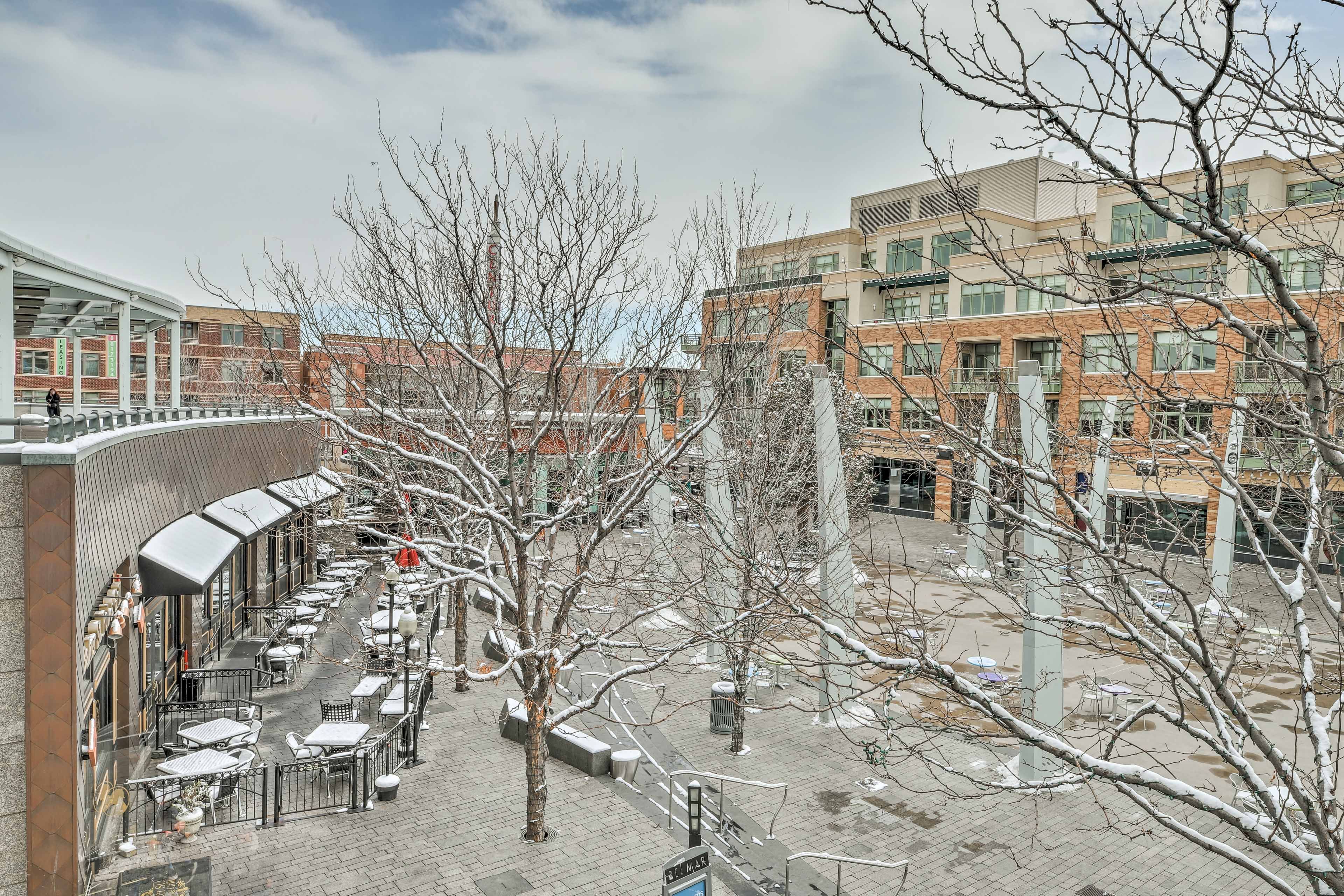 Spend the day strolling around the shopping district, just minutes away.