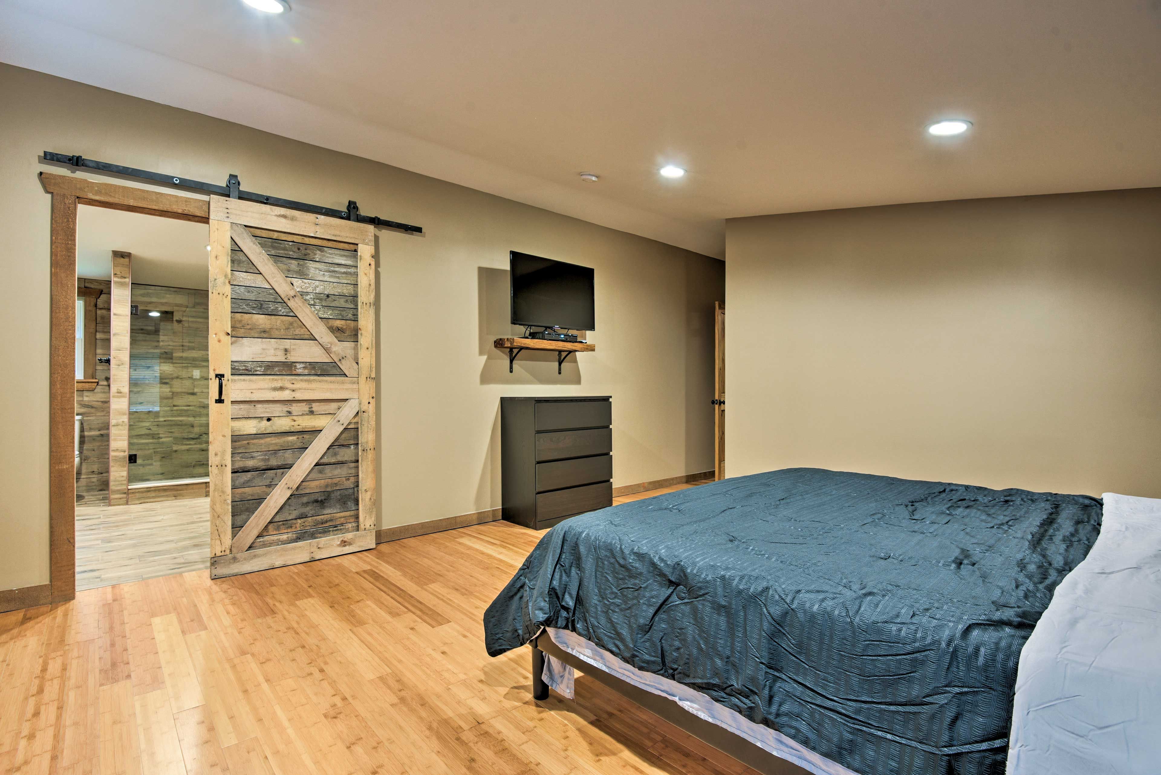 The room features an en-suite bathroom.