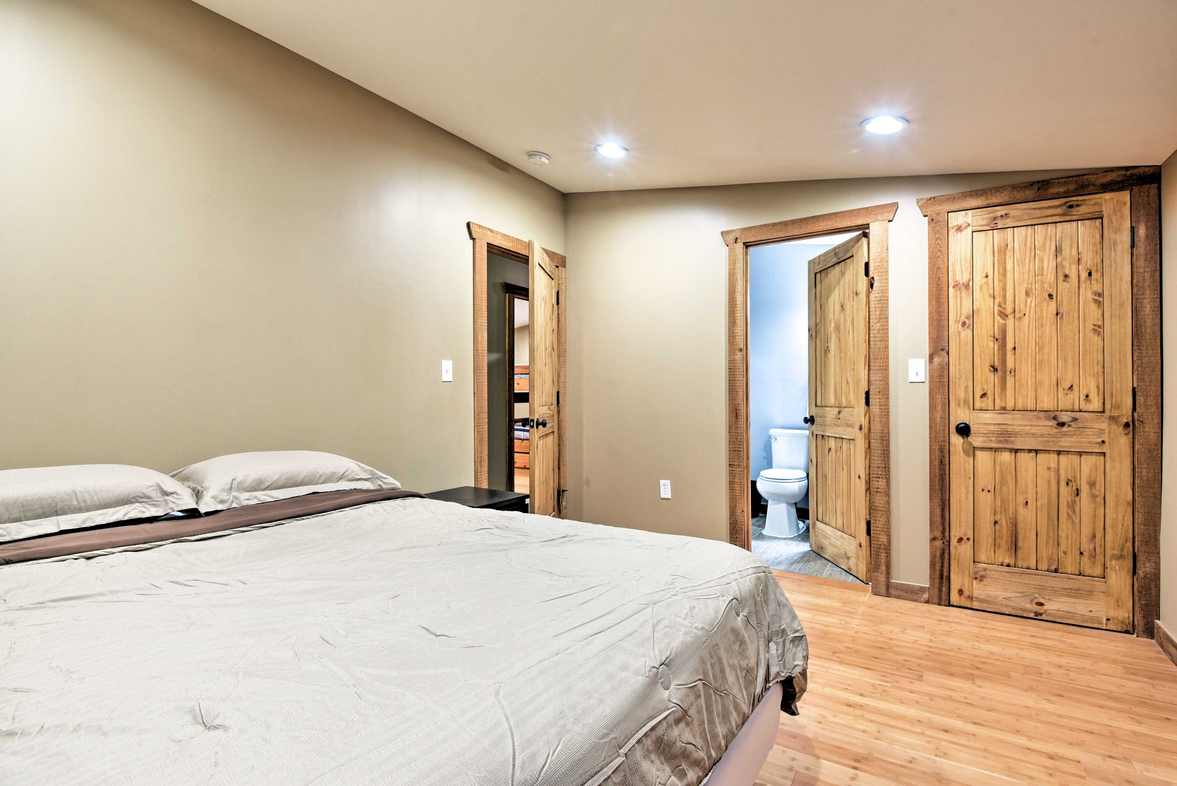The room has an en-suite bathroom.