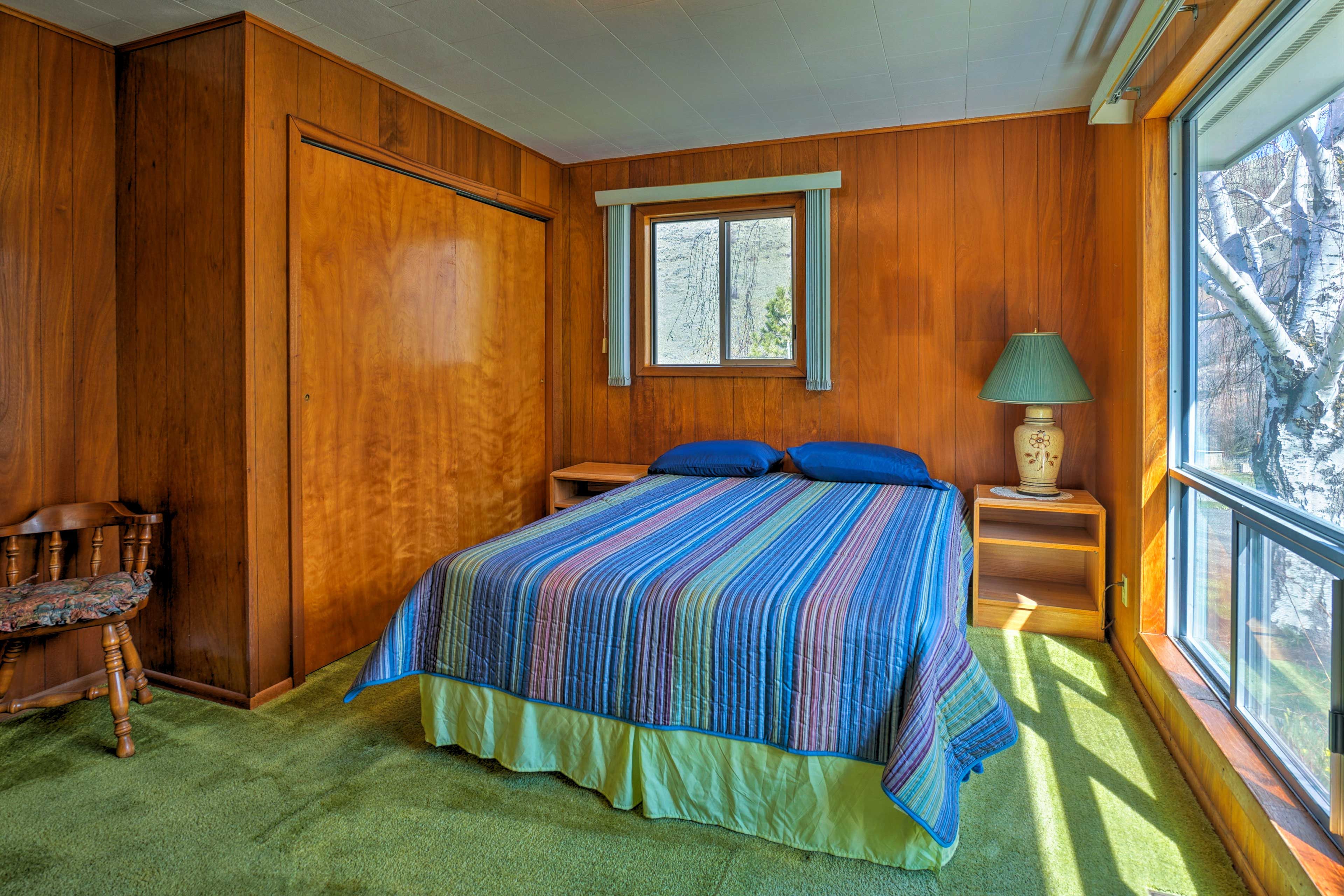 Wake to beautiful views through these huge windows.