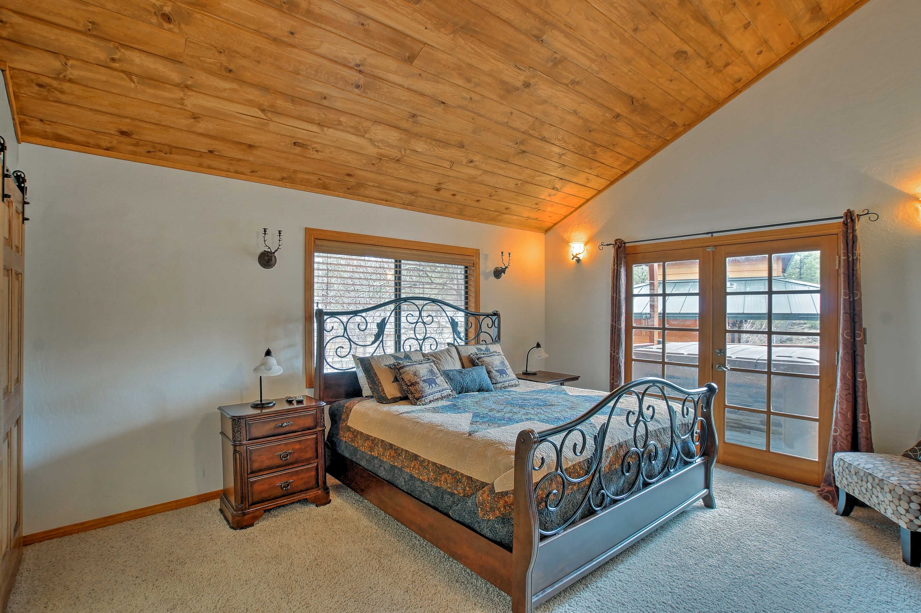 Vaulted ceilings accentuate this spacious suite.