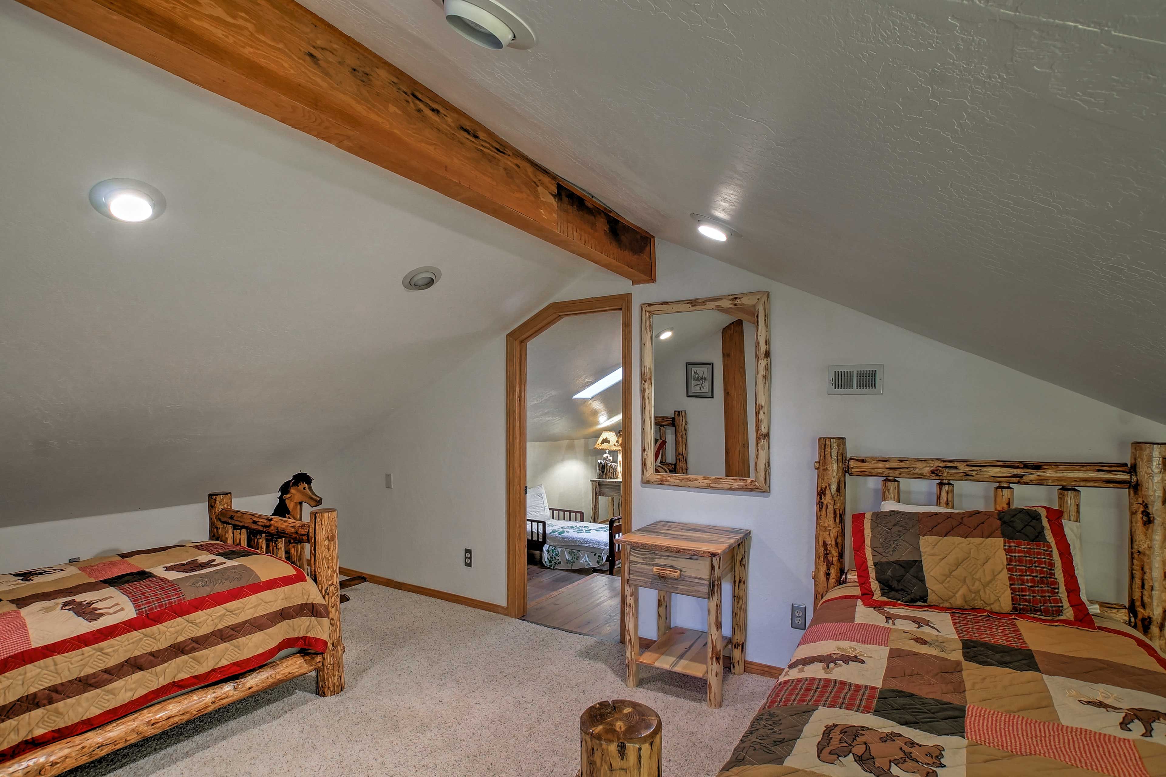 With 2 twin beds, this bedroom is perfect for the kiddos.