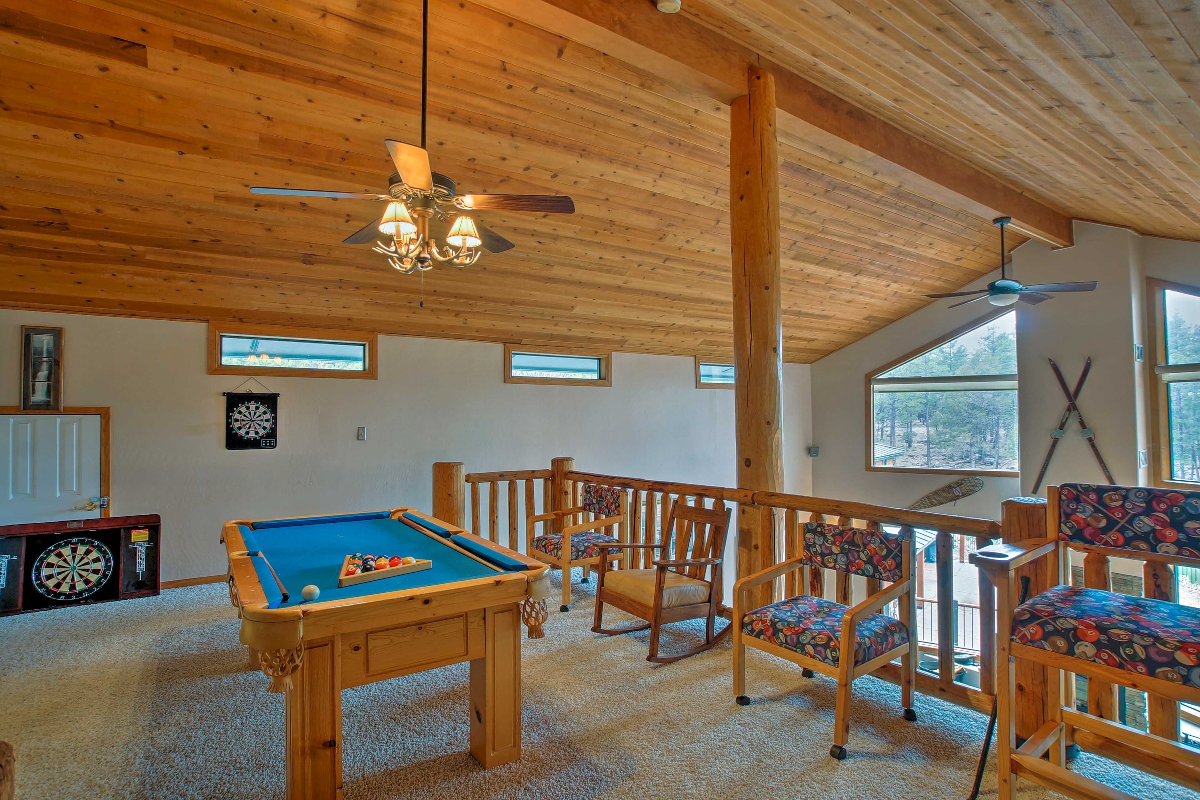 The loft is primed for relaxing and entertaining.