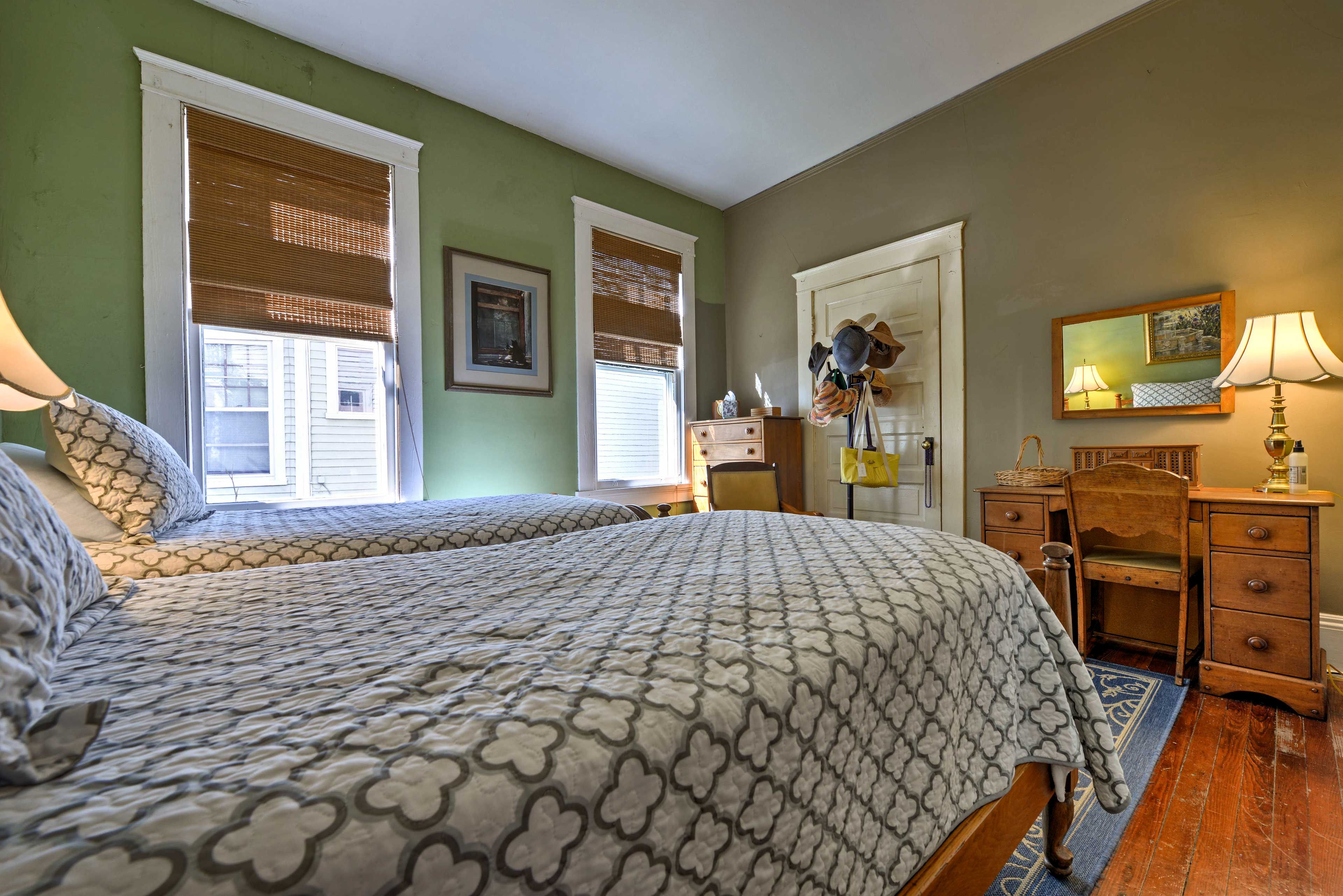 Wake up to natural light brightening the room.