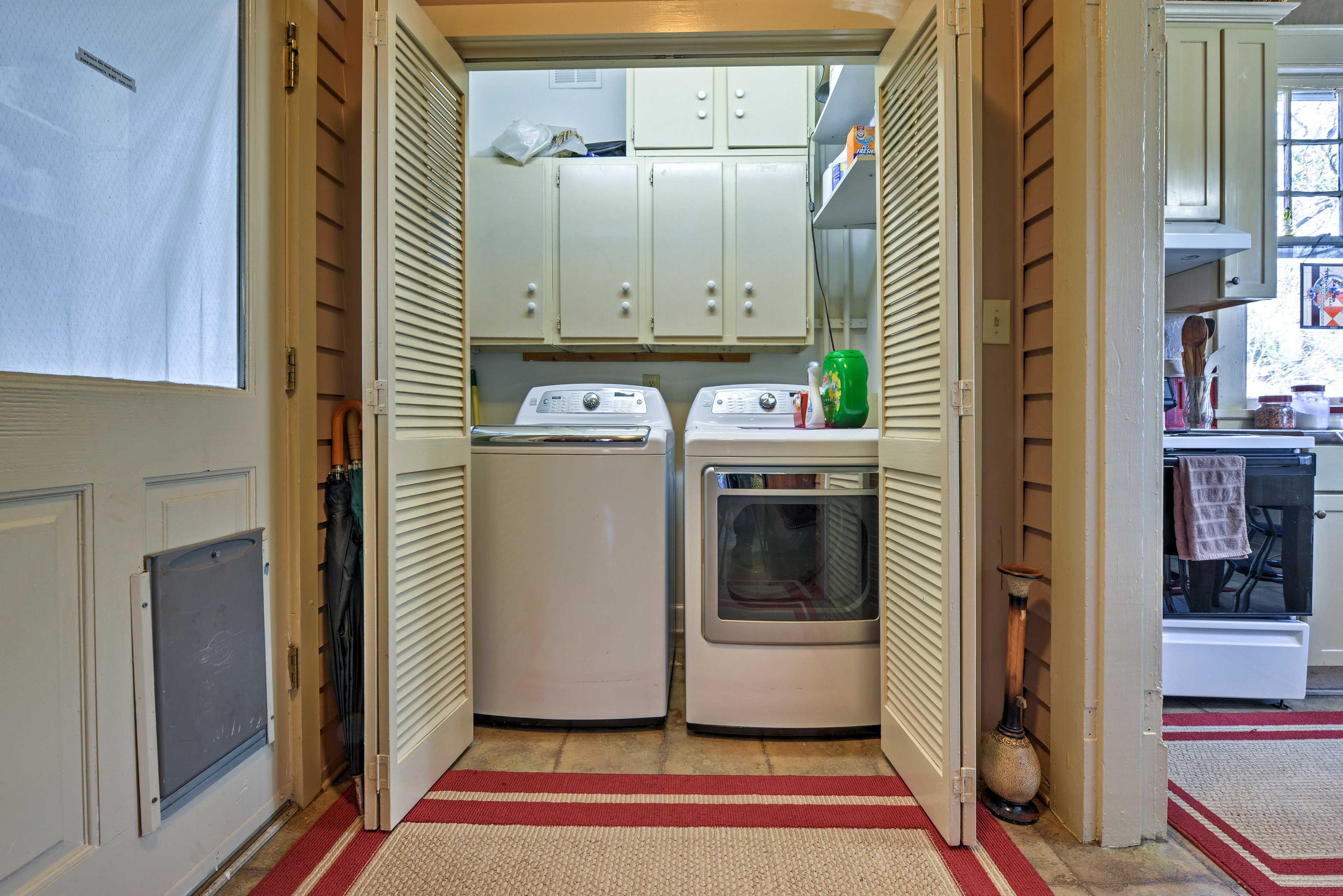 Keep your clothes fresh and clean using the washer and dryer!