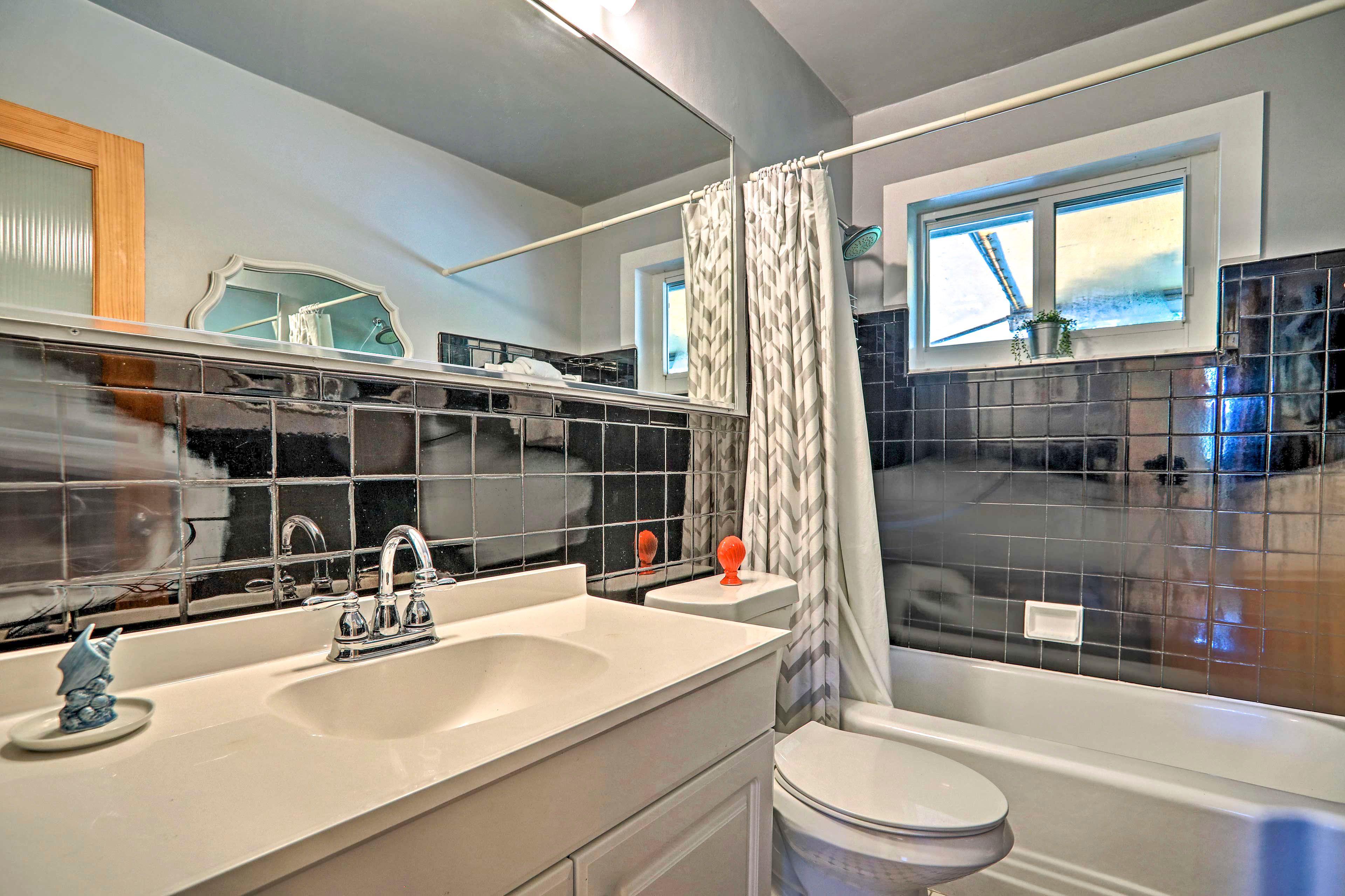 Rinse off in the shower or soak in the tub.