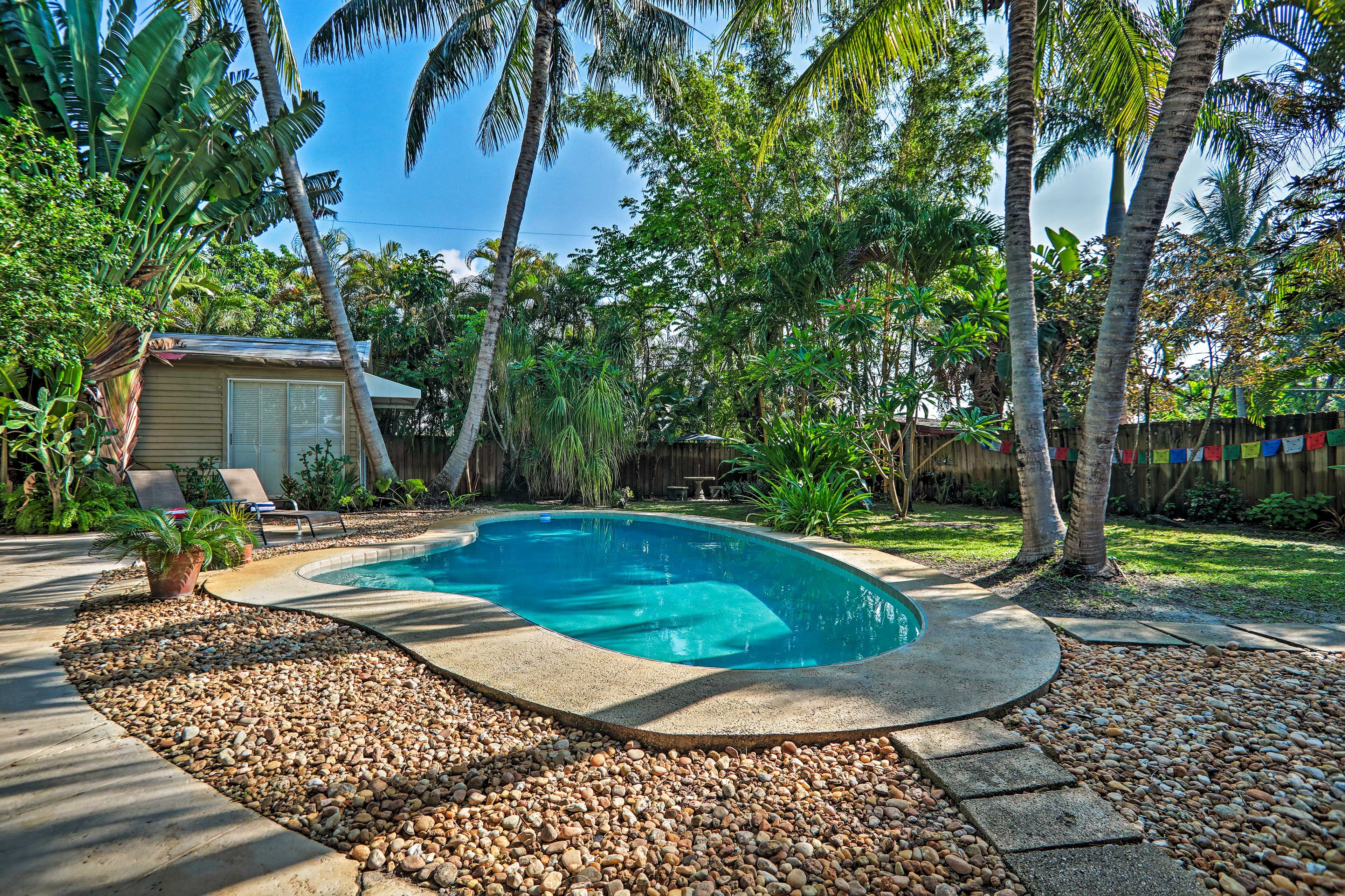 Jump into the 15-foot x 30-foot pool for an afternoon of fun.