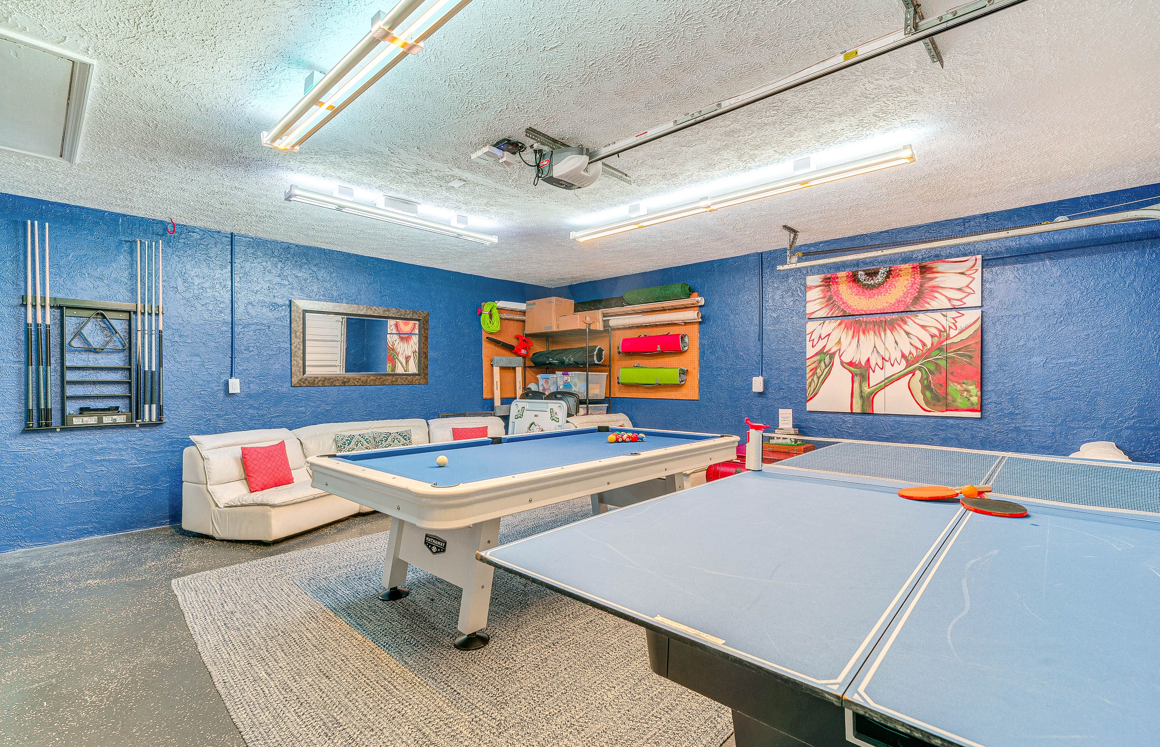Game Room (Garage) | Pool Table | Ping-Pong