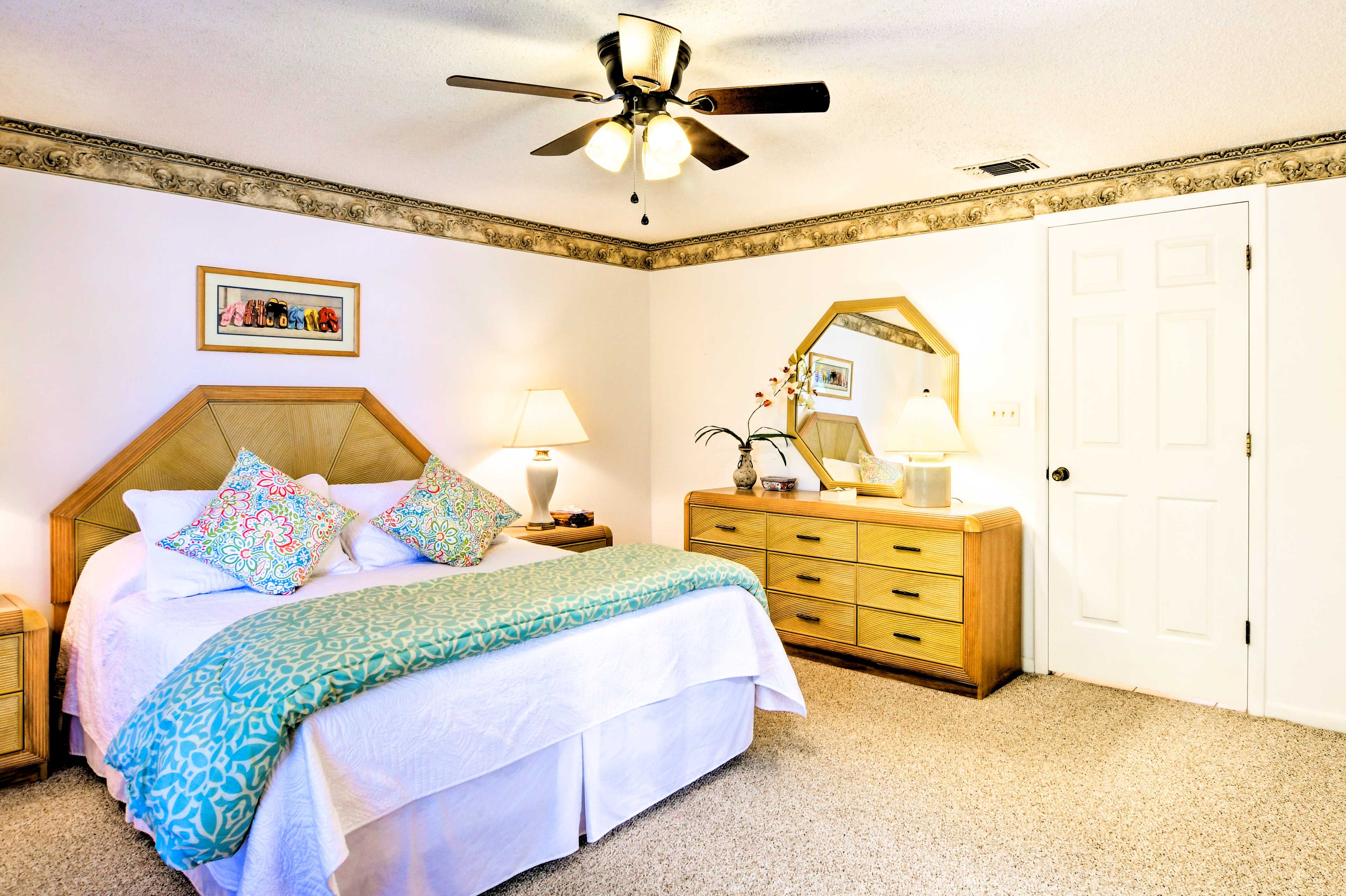Unpack your belongings to make yourself right at home.