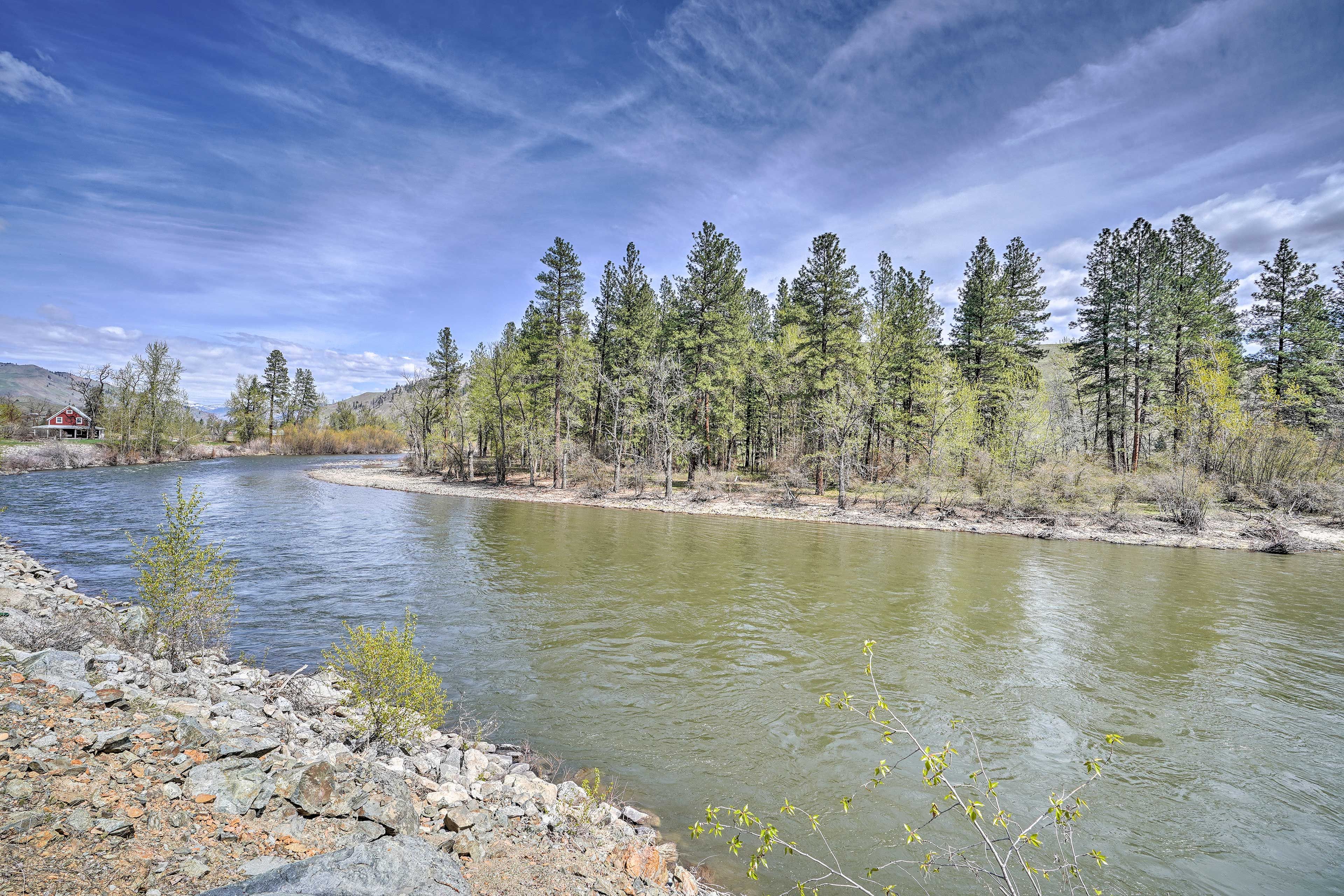 You’ll love taking long walks by the river, just steps from the house.