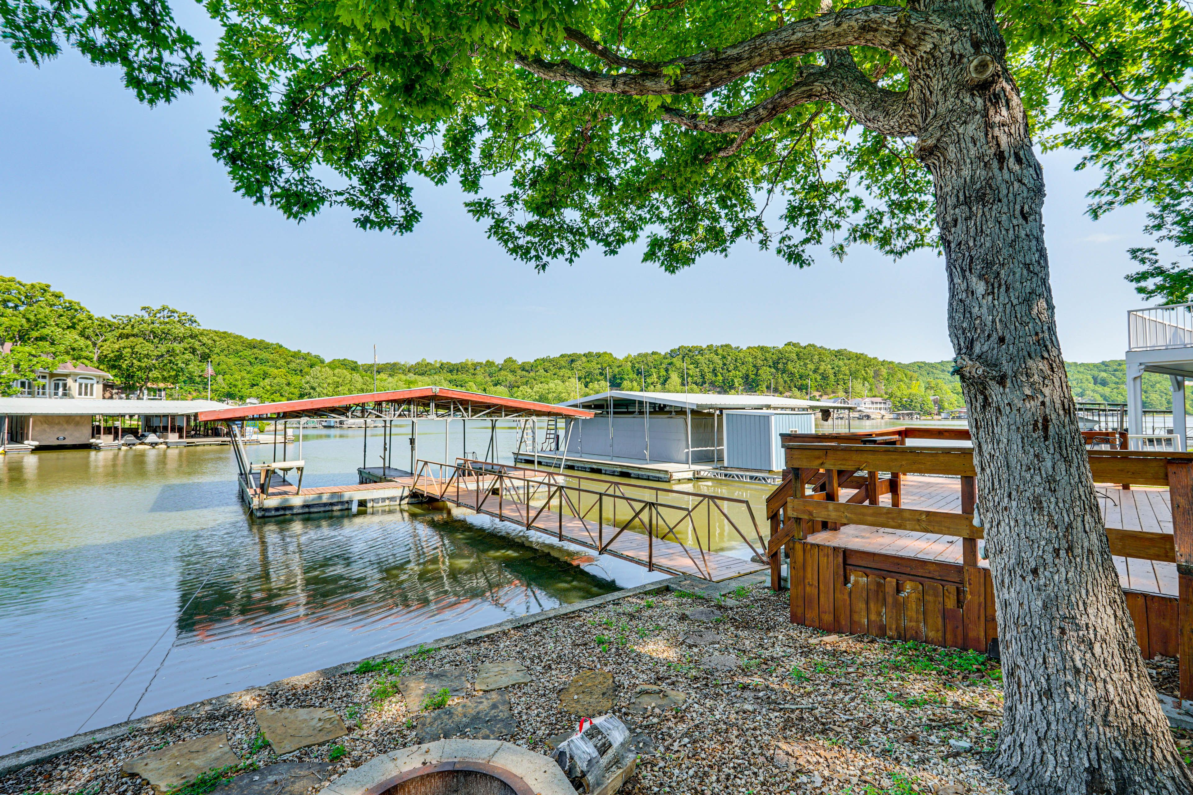 Outdoor Space | Private Dock | Fire Pit | Lake Views