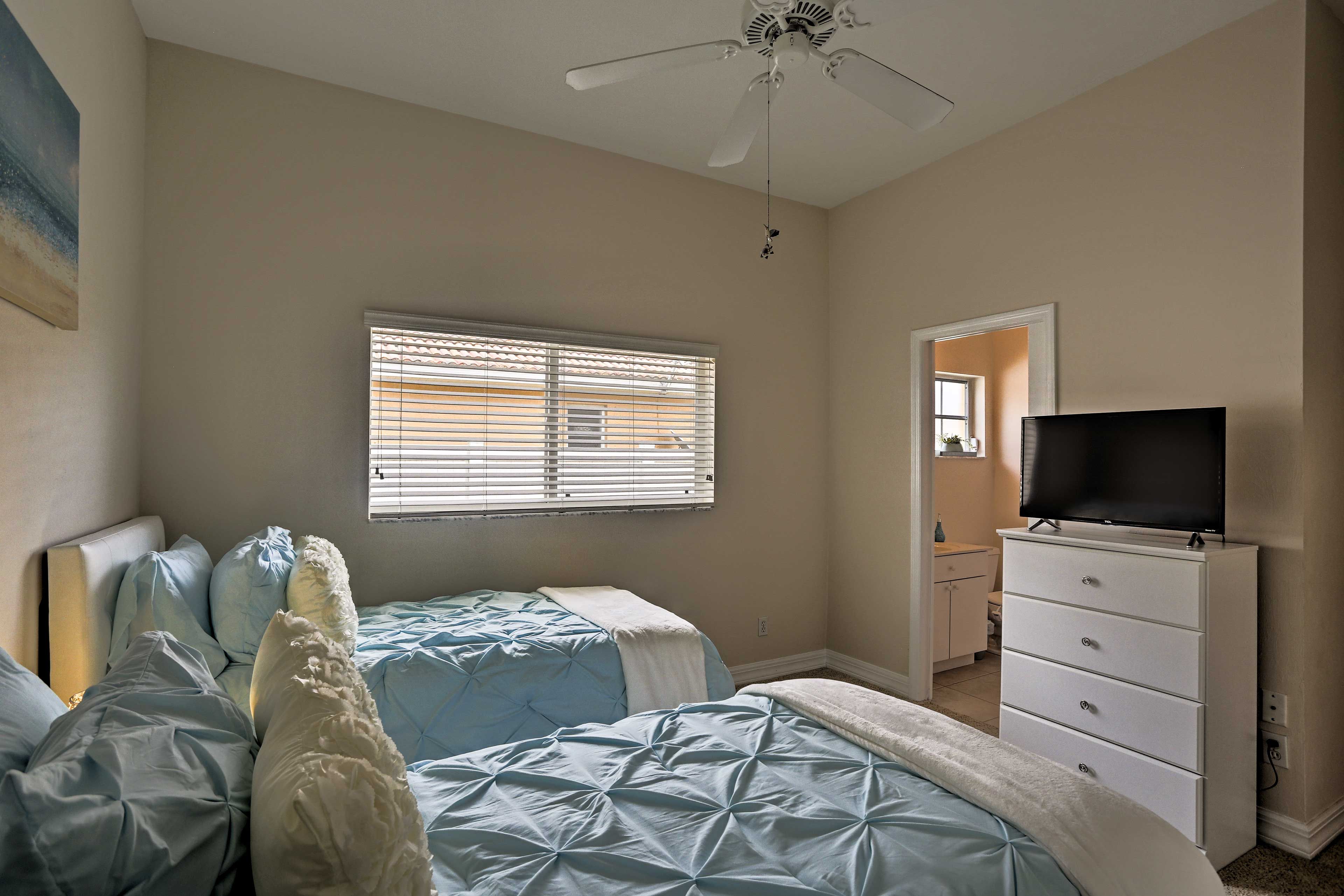 Let the ceiling fan usher you to sleep each night.
