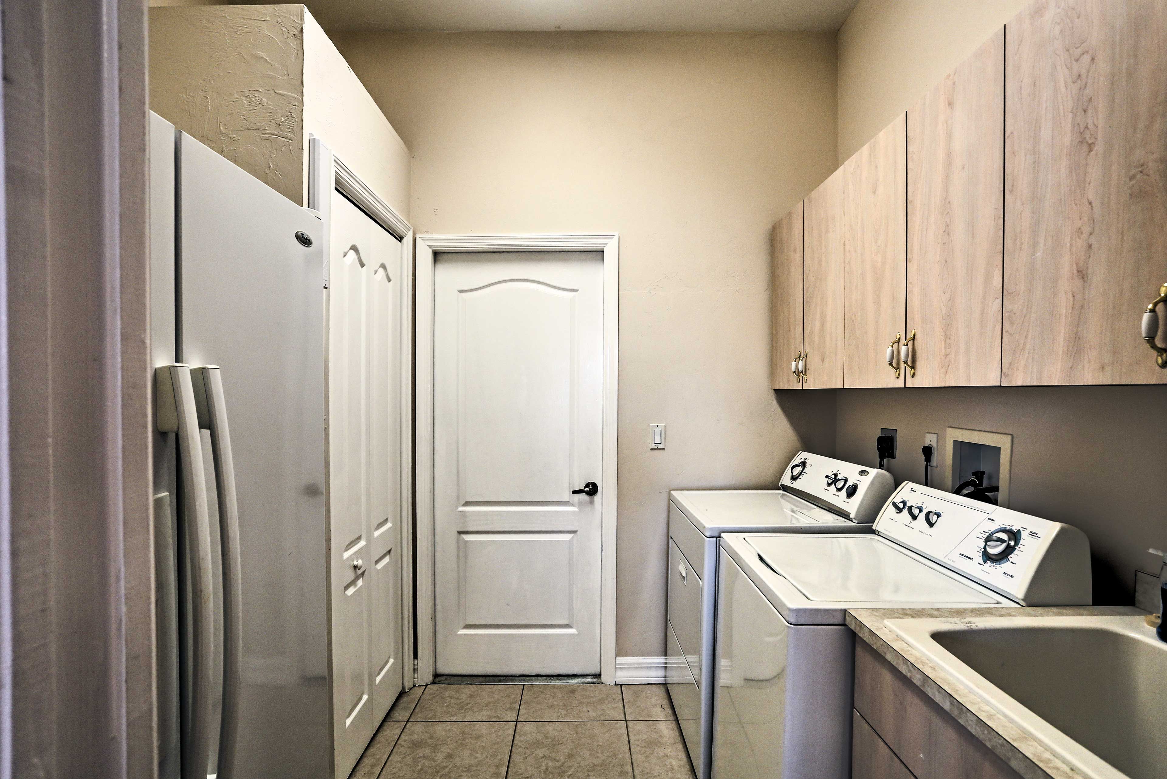 Clothes will stay fresh and clean with these in-unit laundry machines.