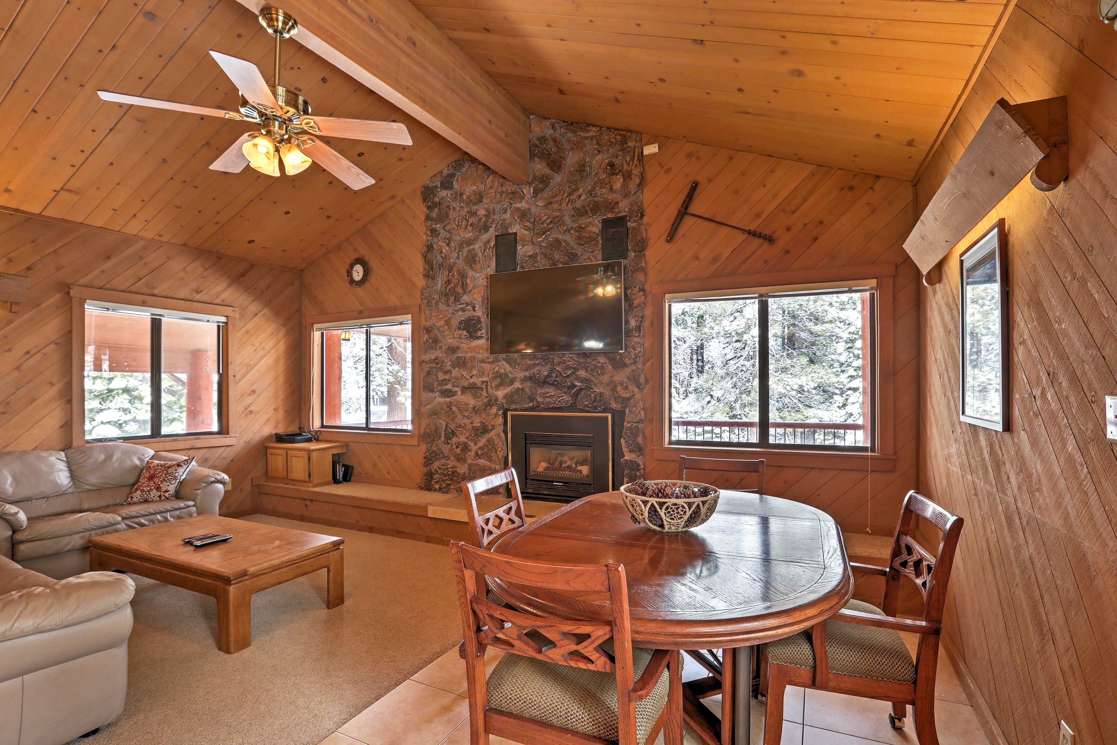 Sip your morning coffee at this breakfast nook table.