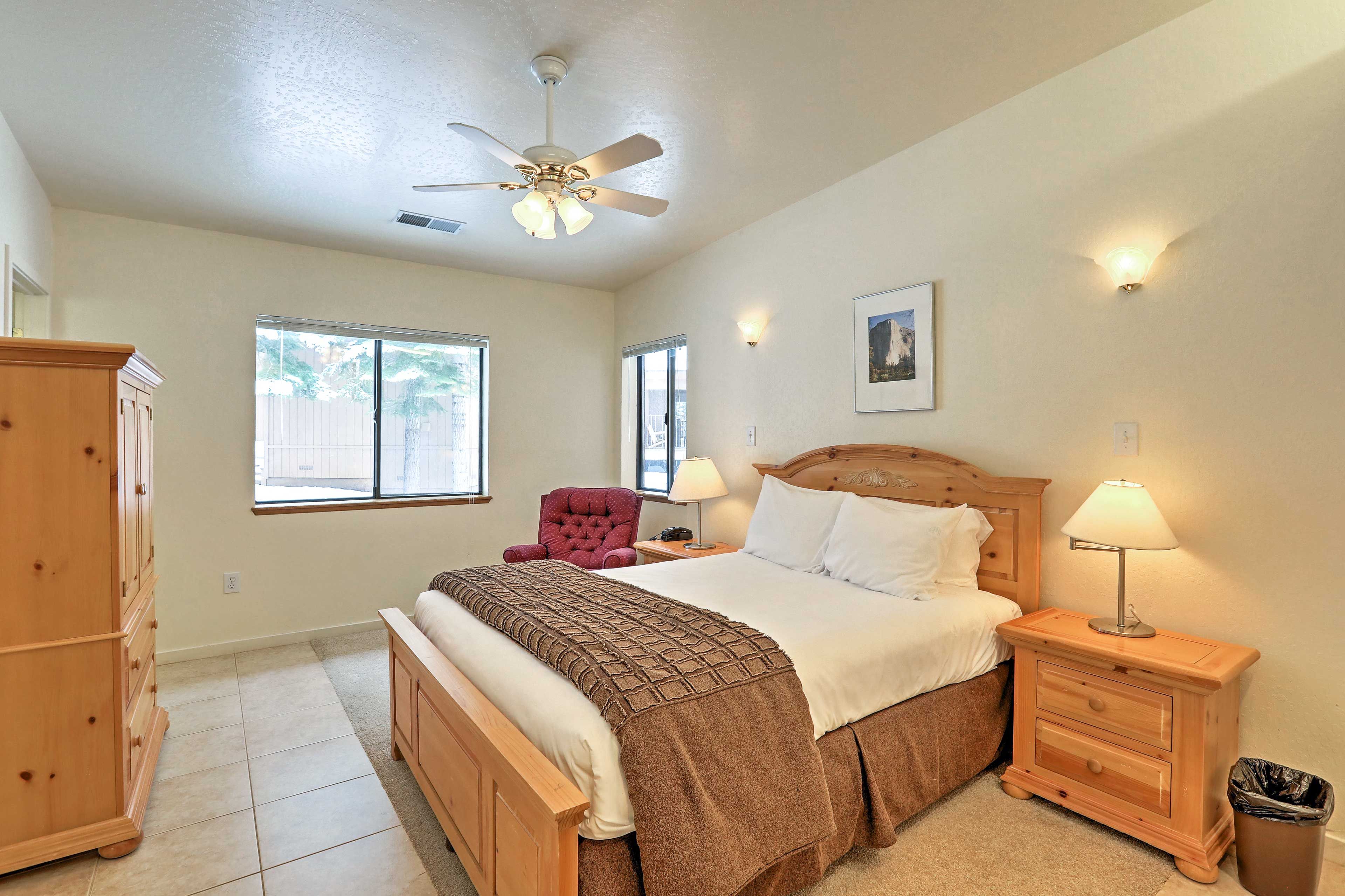 Spread out in this spacious room with tile floors.