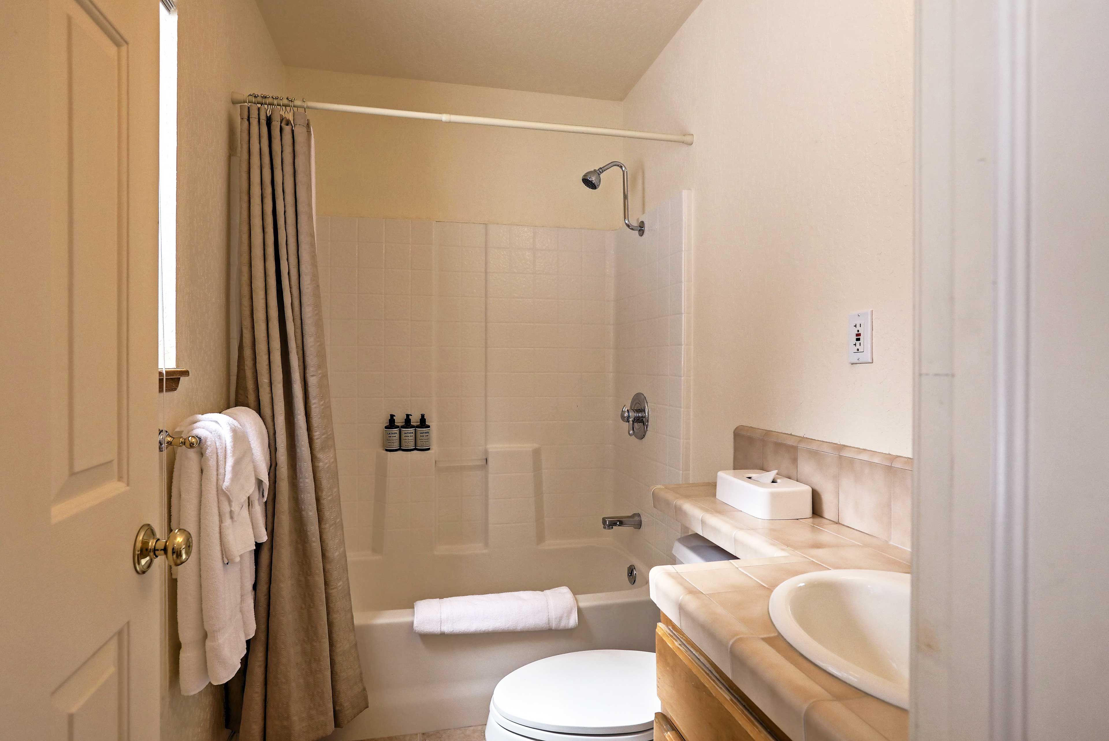 Everyone can prep for the day in luxury.