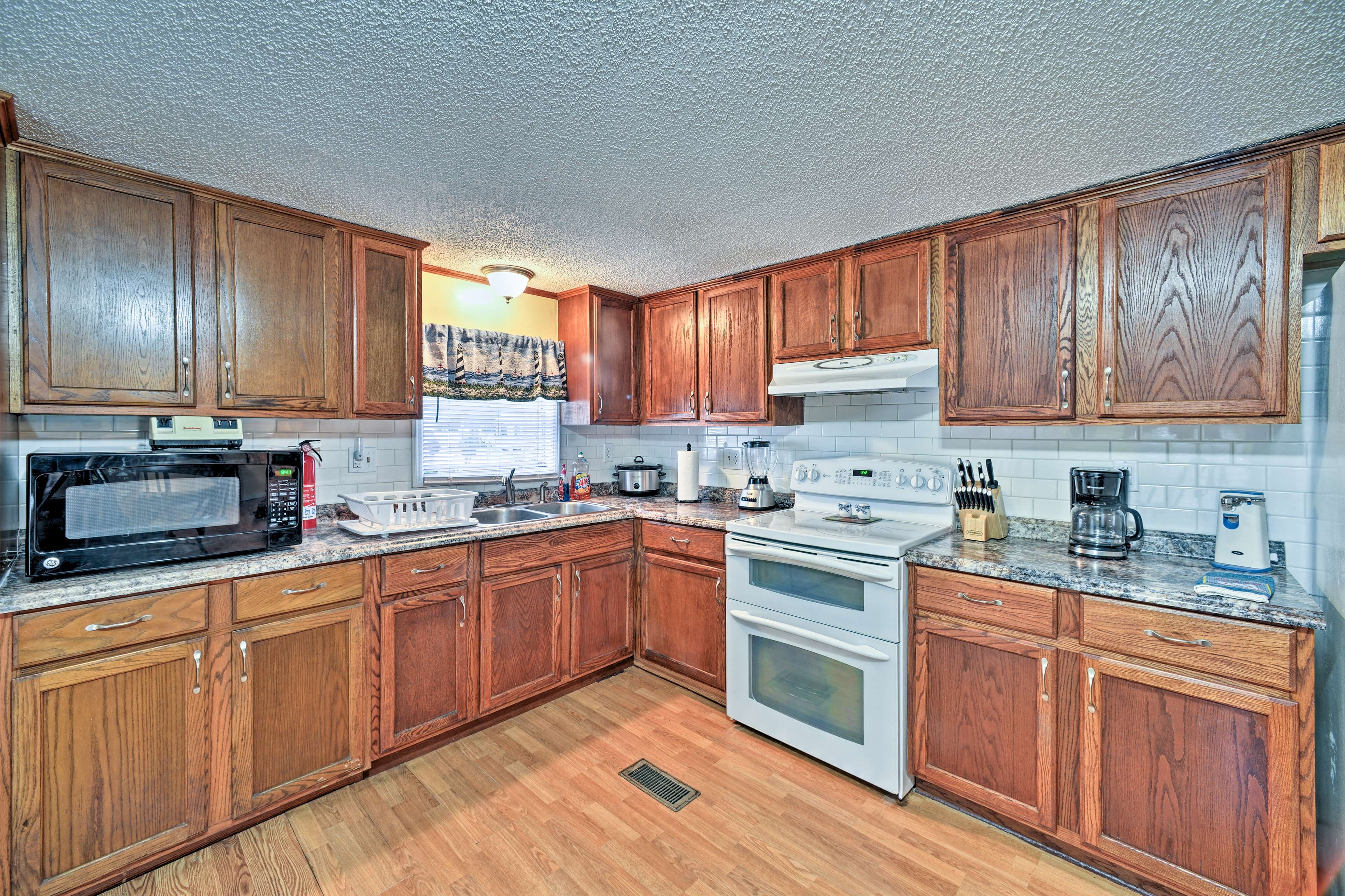 Tackle any meal with the help of modern appliances and ample counter space.