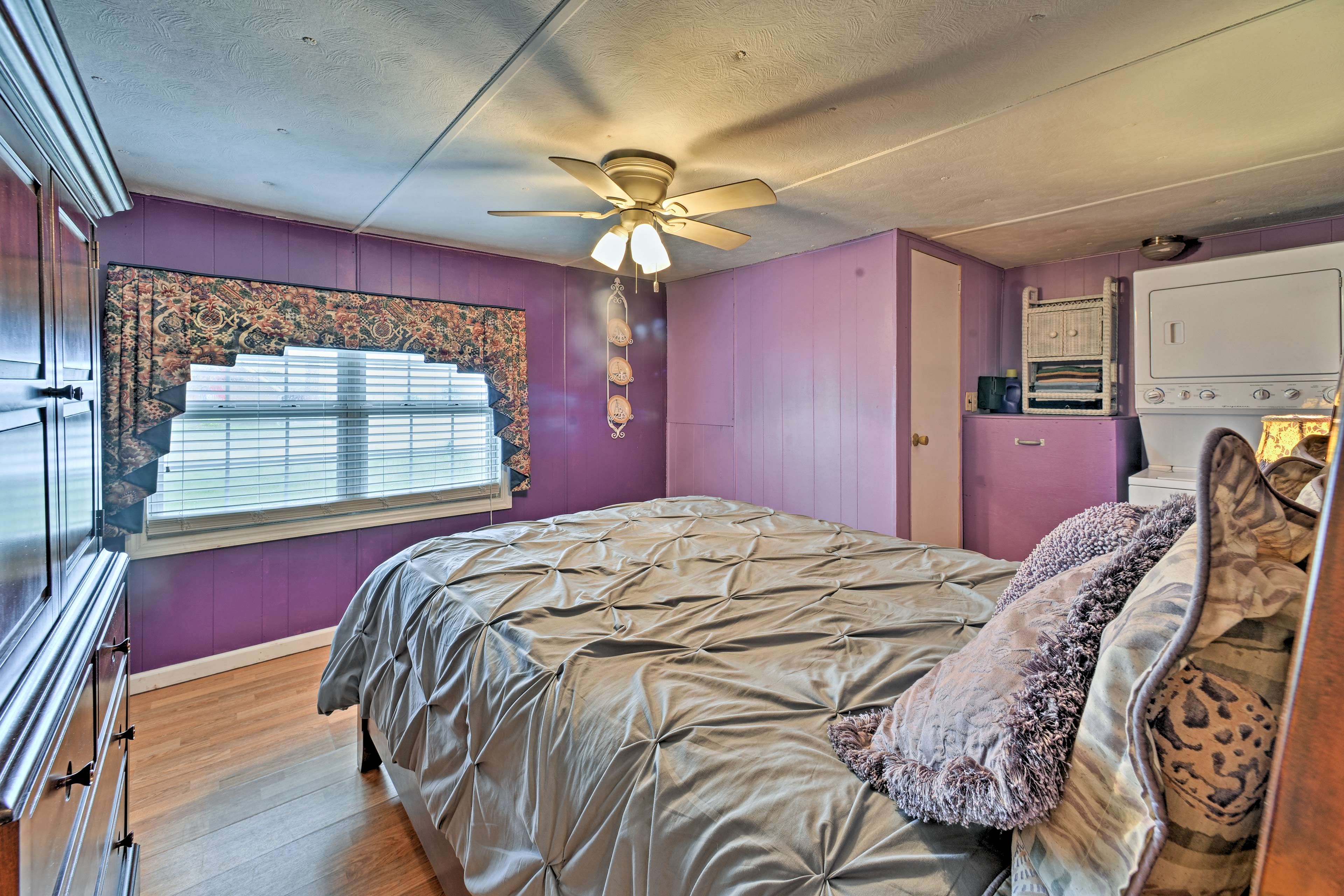 Wake up to natural light or close the blinds for a lazy morning in bed!