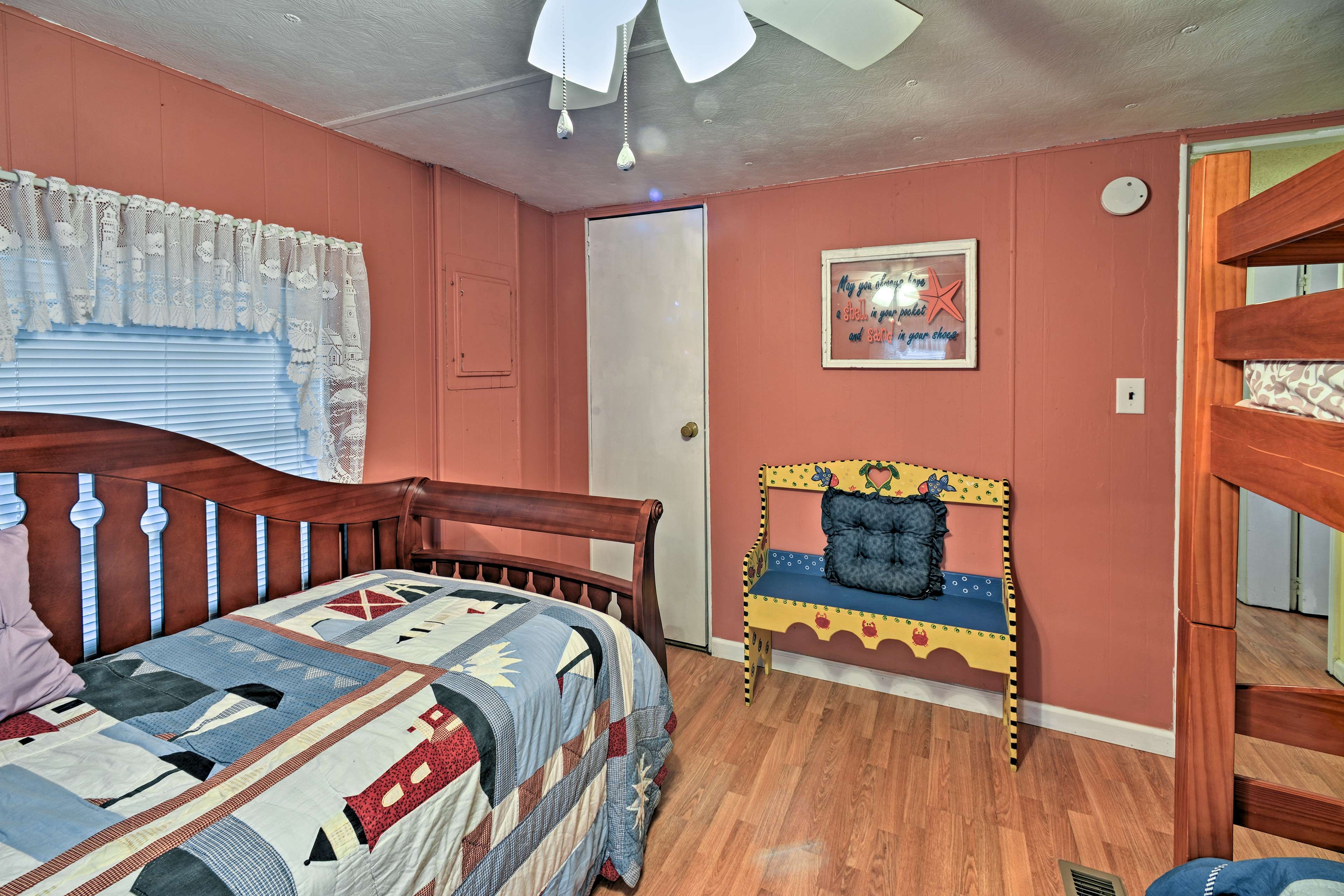 Keep belongings organized in the closet during your stay.