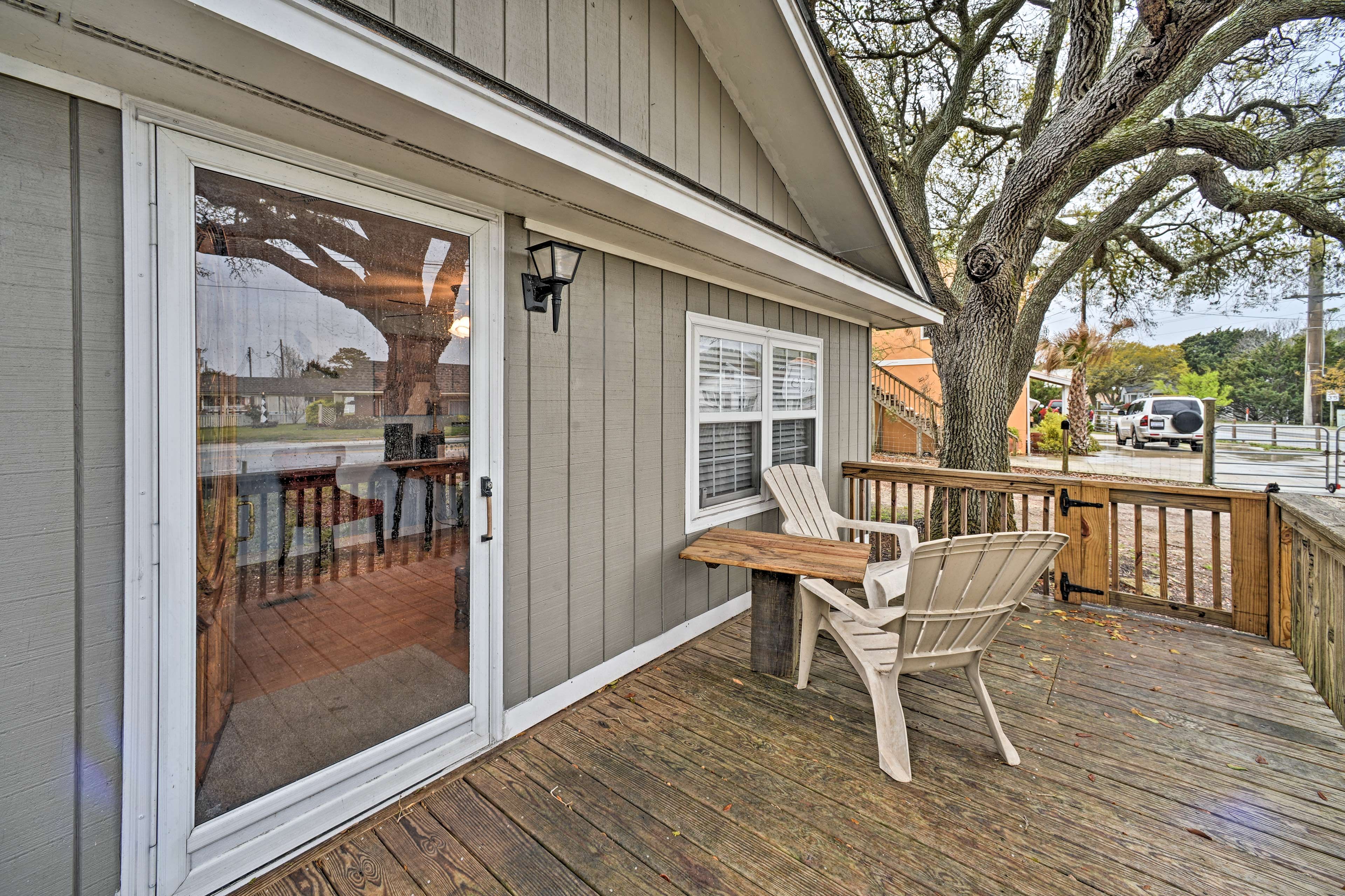Sip a glass of wine while you listen to the sound of the ocean.