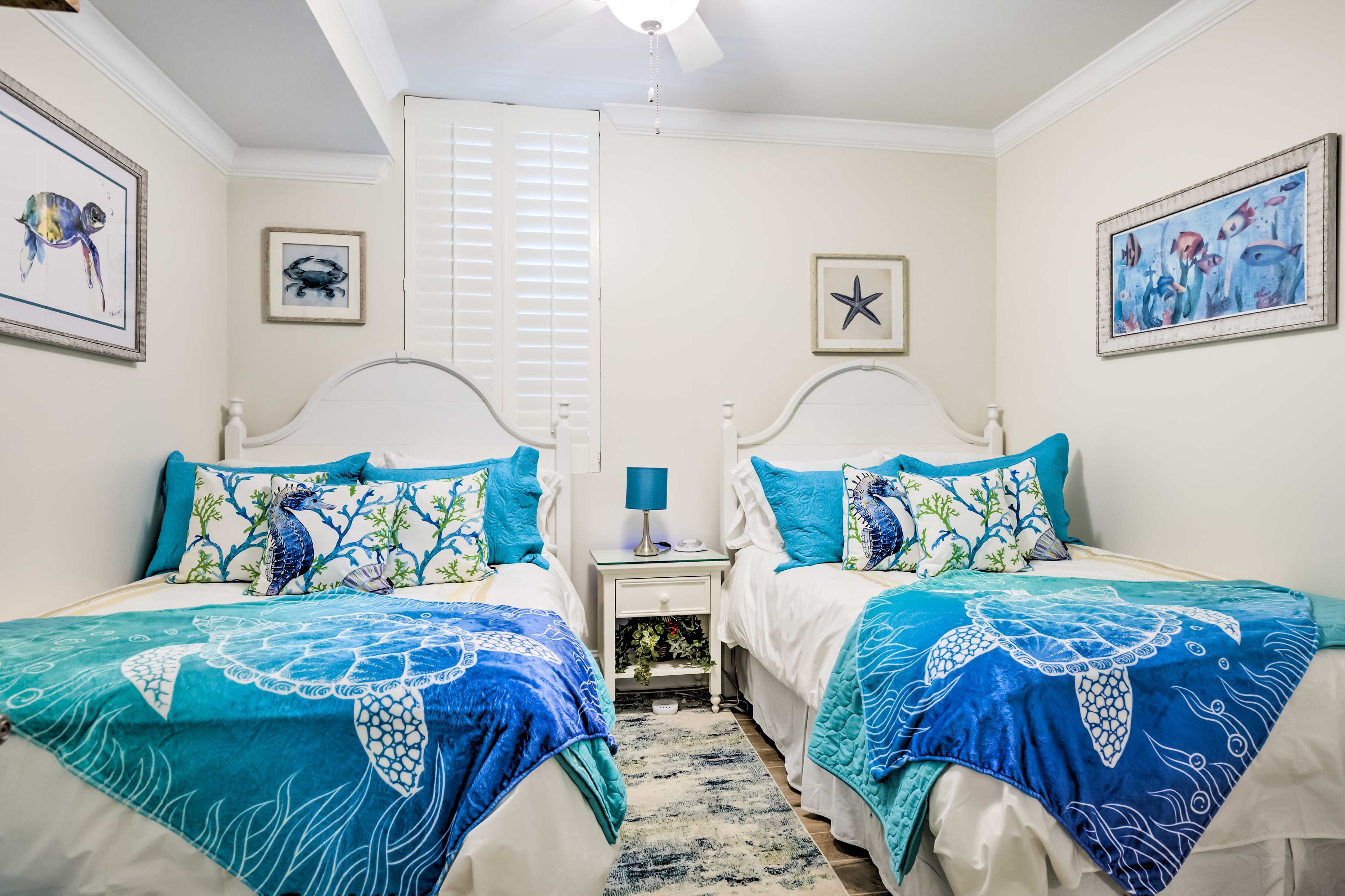 Bedroom 3 | 2 Full Beds | Linens Provided