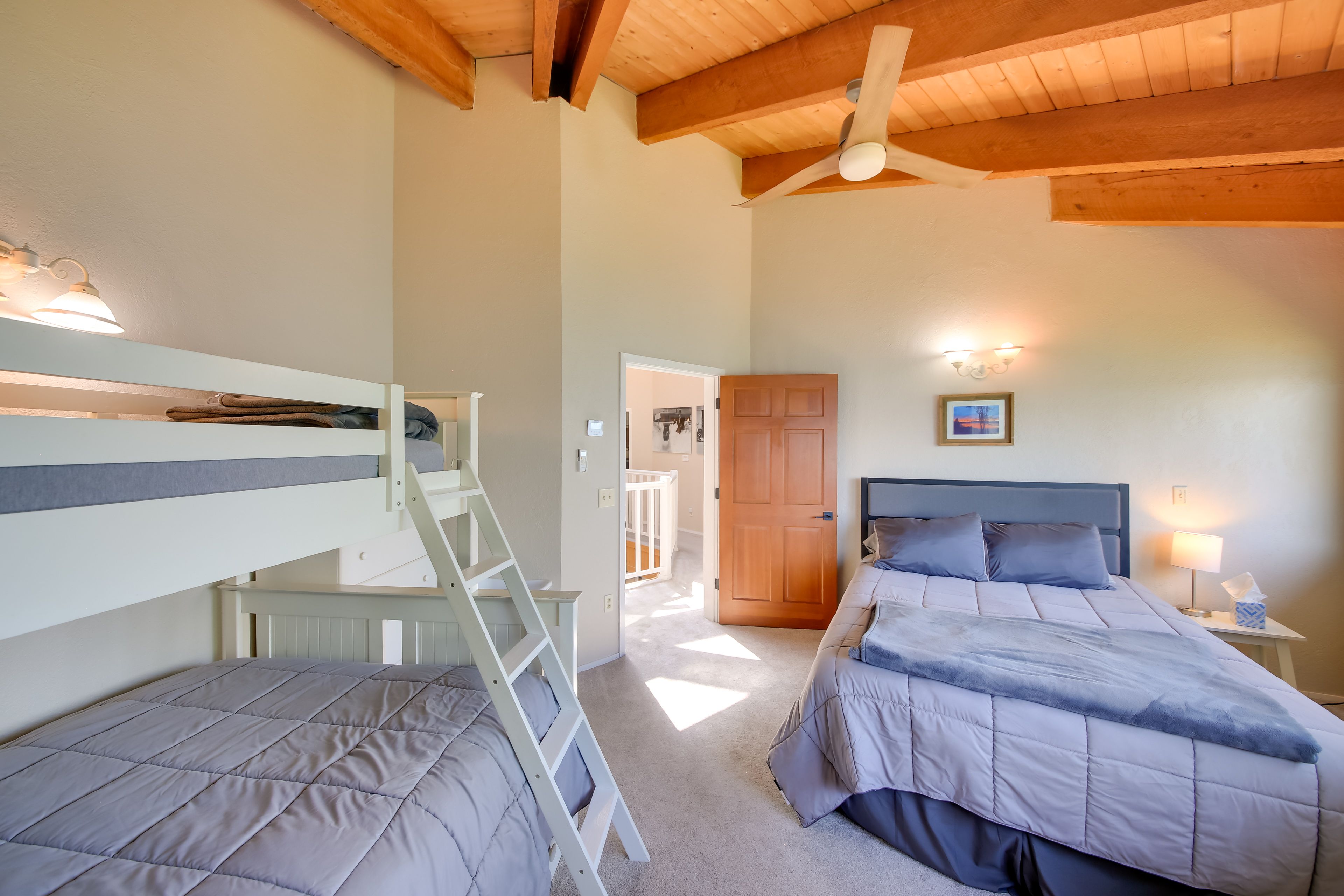 Bedroom 4 | 2nd Floor | Queen Bed | Twin/Full Bunk Bed