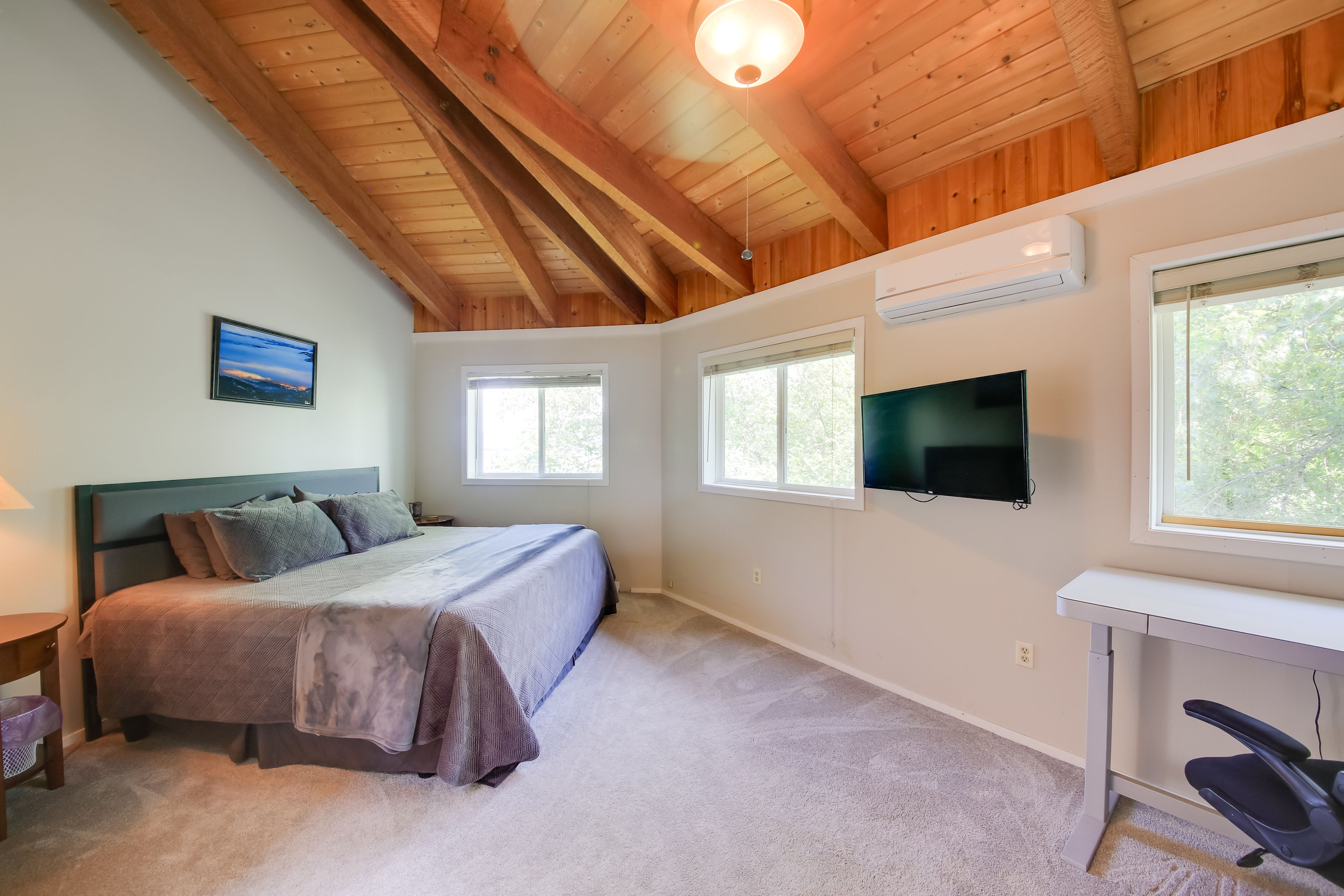 Bedroom 1 | 2nd Floor | King Bed | Linens Provided | En-Suite Bathroom | Desk