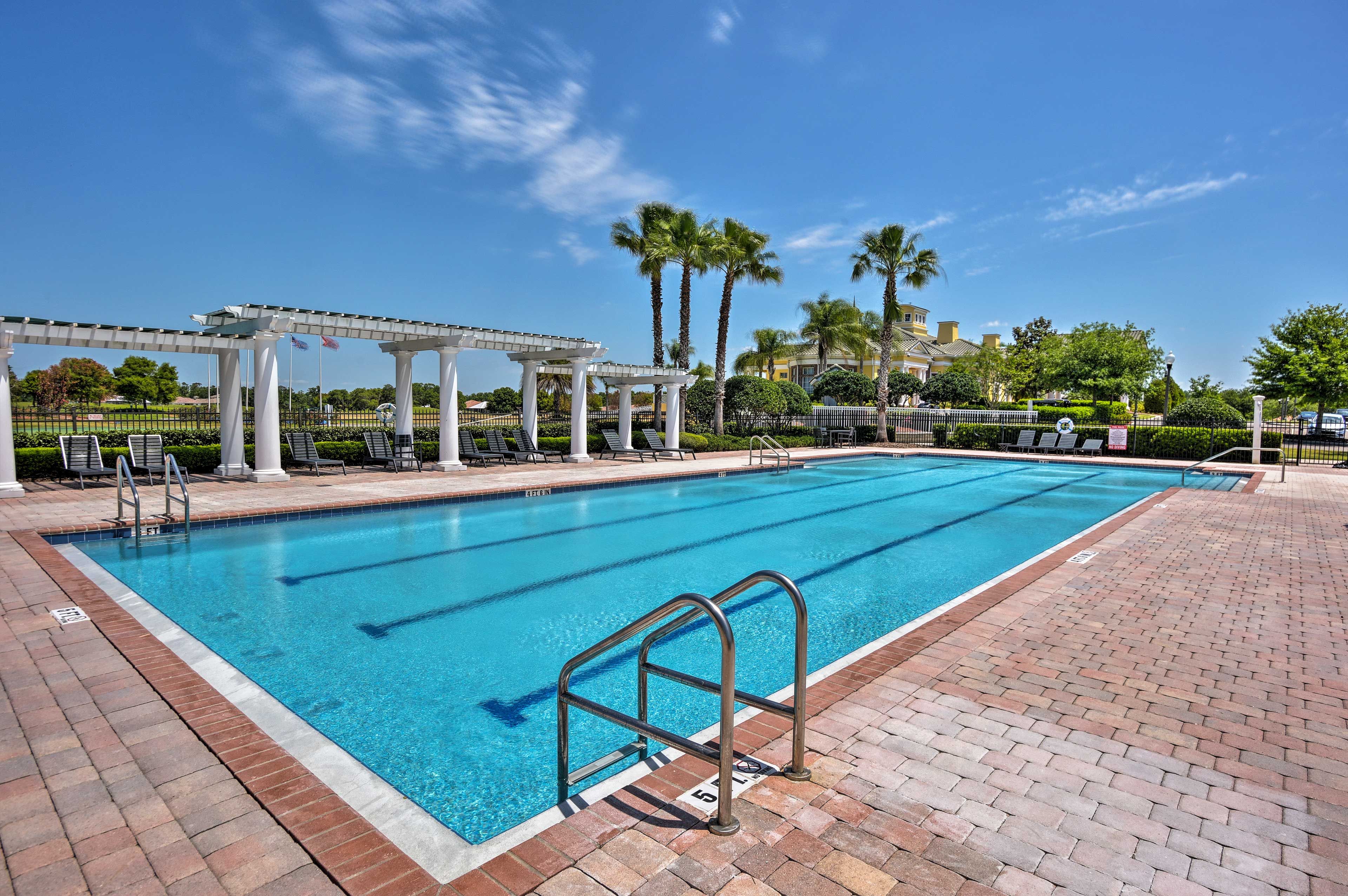 You'll love catching a tan by the pool!