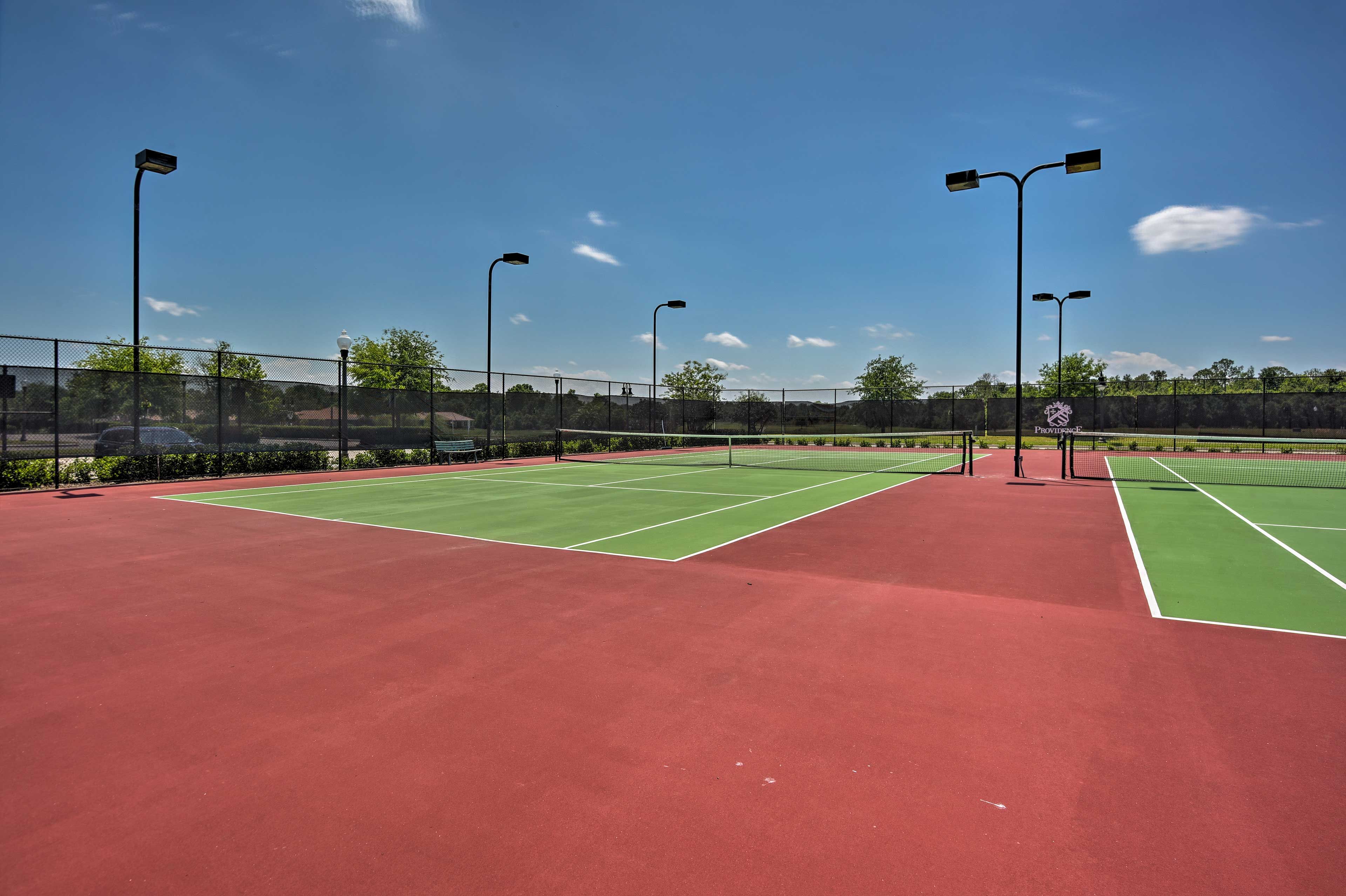 Bring your racquet and hit the tennis court!