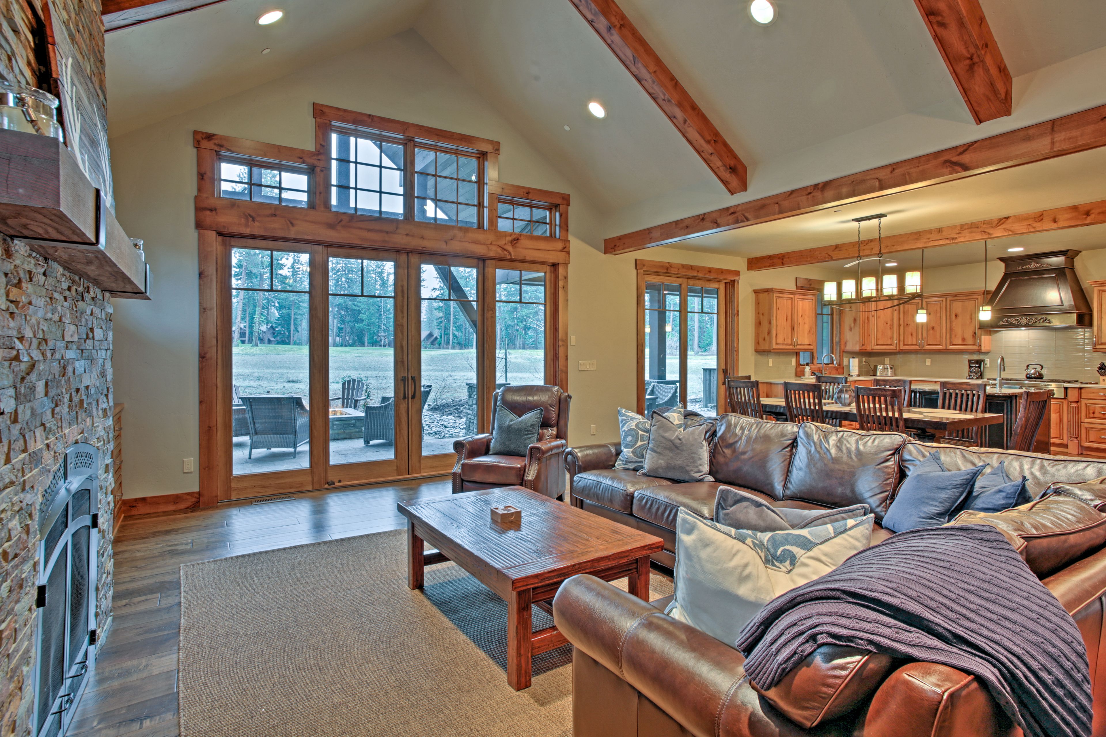 Enjoy the luxurious and rustic interior decor.
