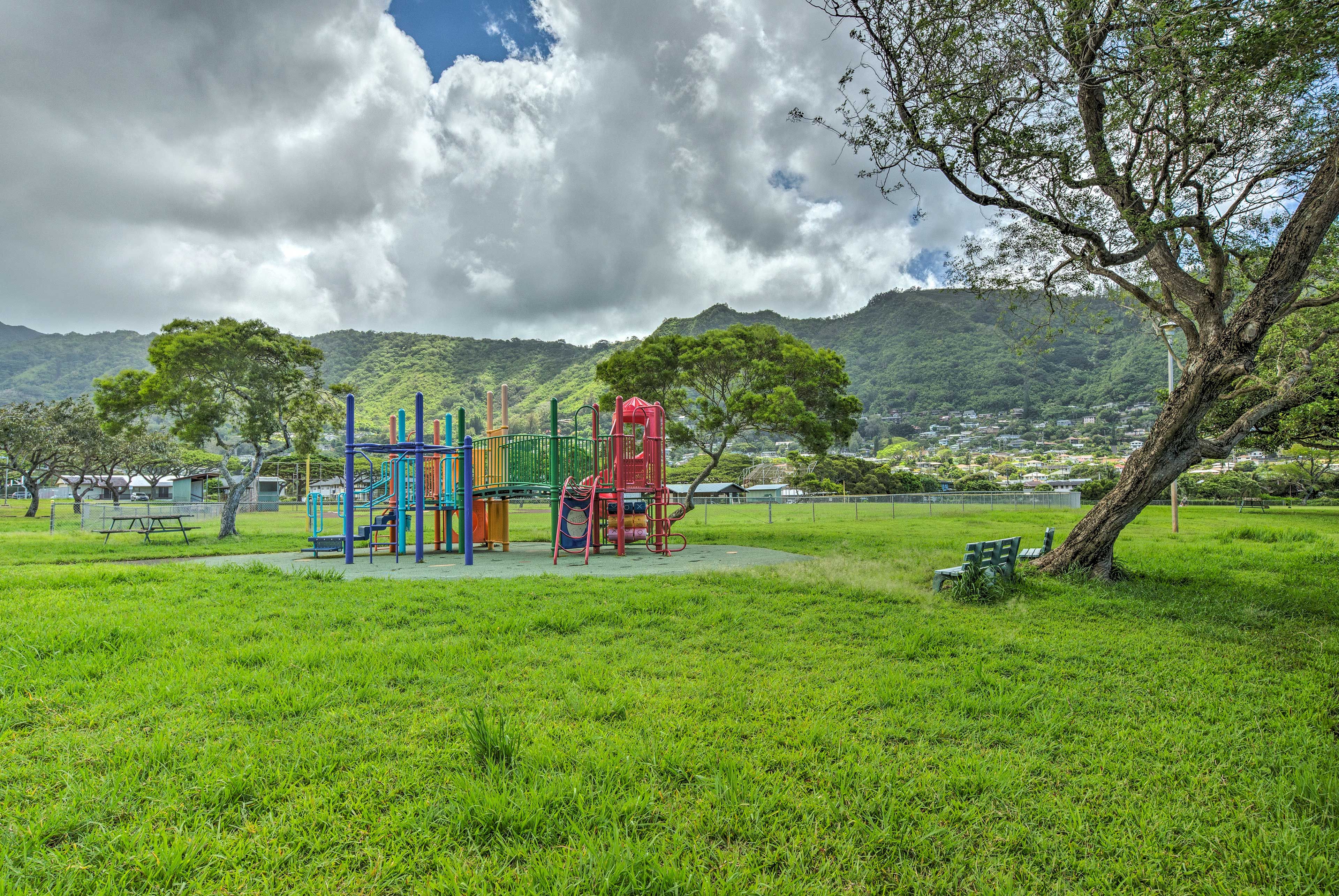 The kids can release their energy at the playground.